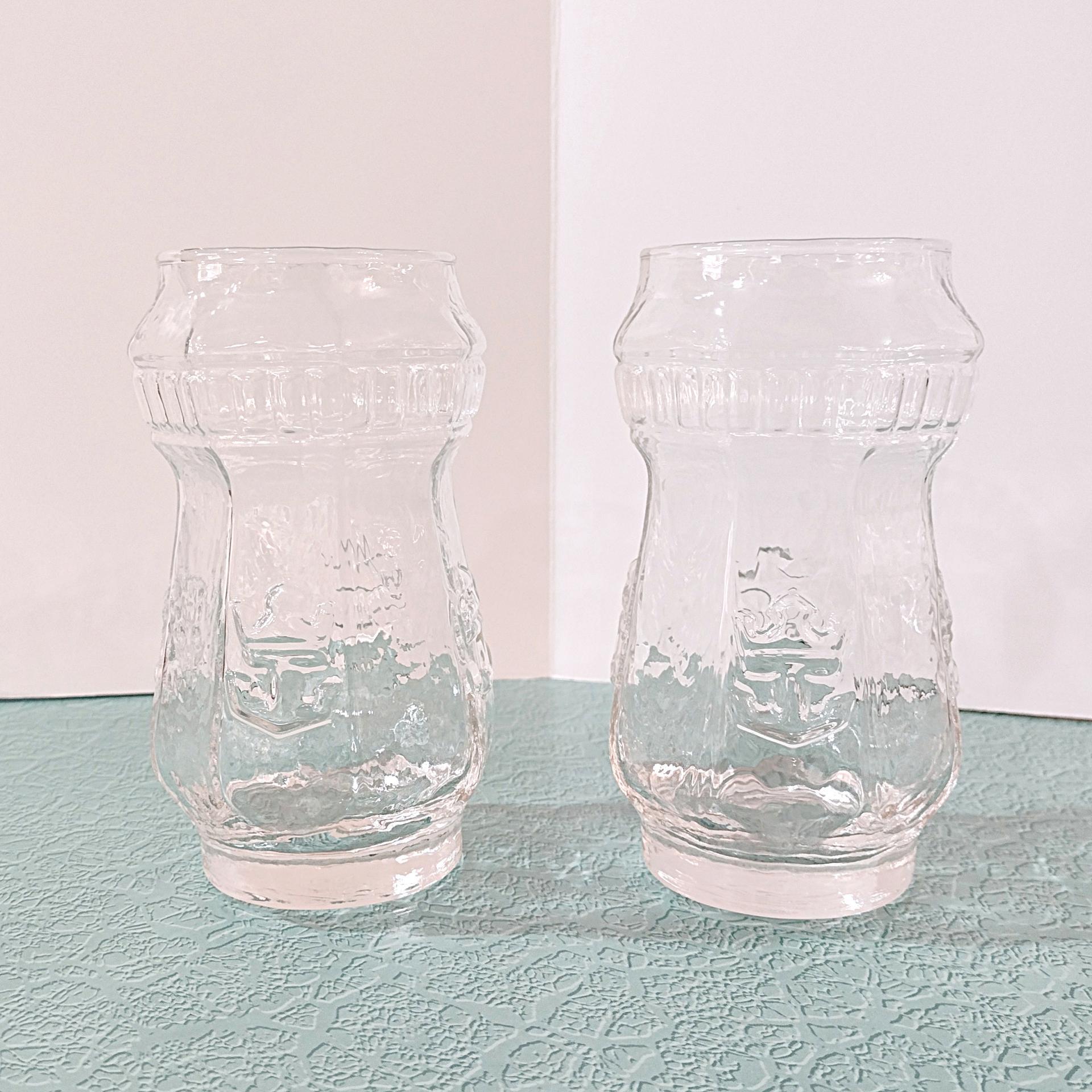 Vintage Lighthouse Shaped Glasses, Set of 2, Nautical Barware