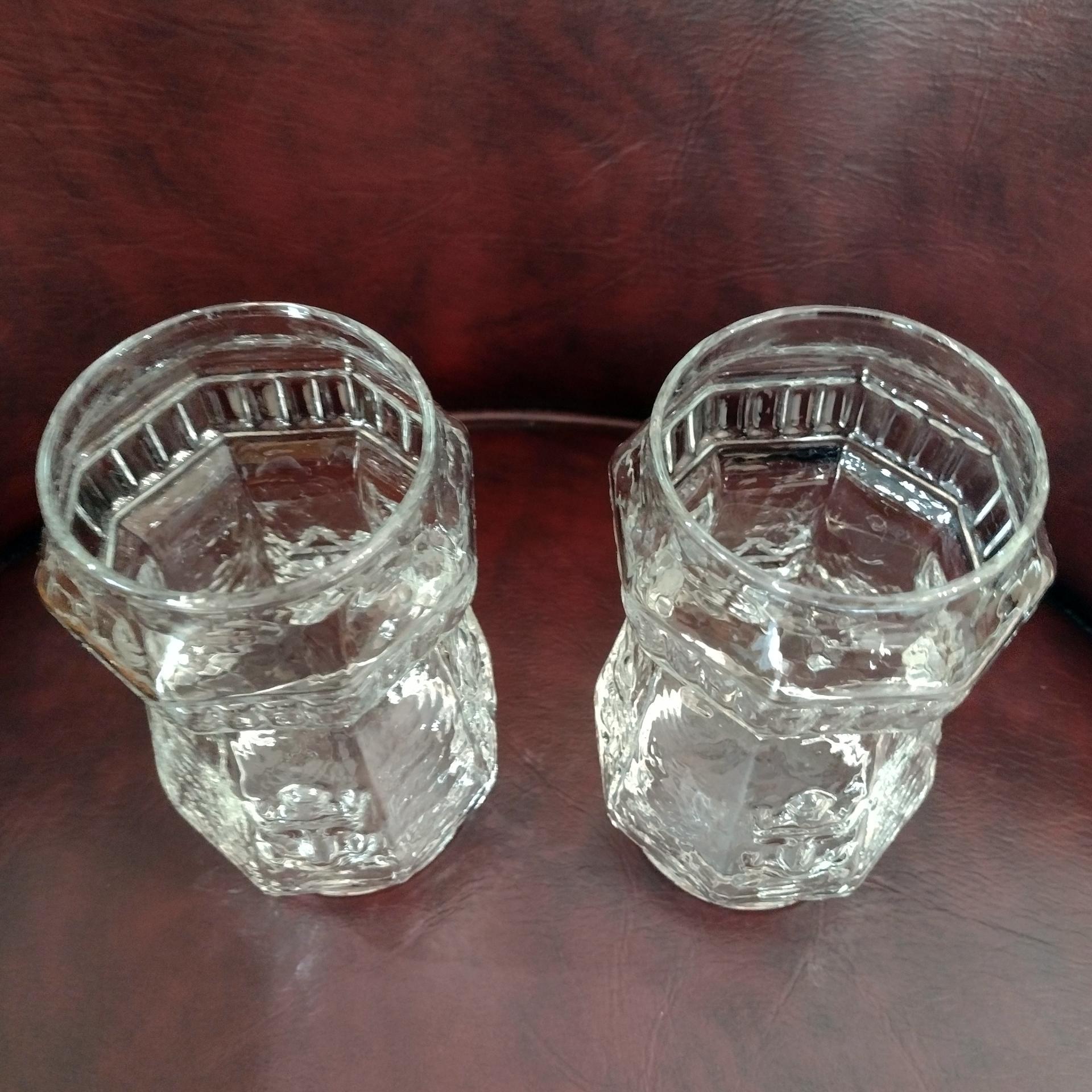 Vintage Lighthouse Shaped Glasses, Set of 2, Nautical Barware