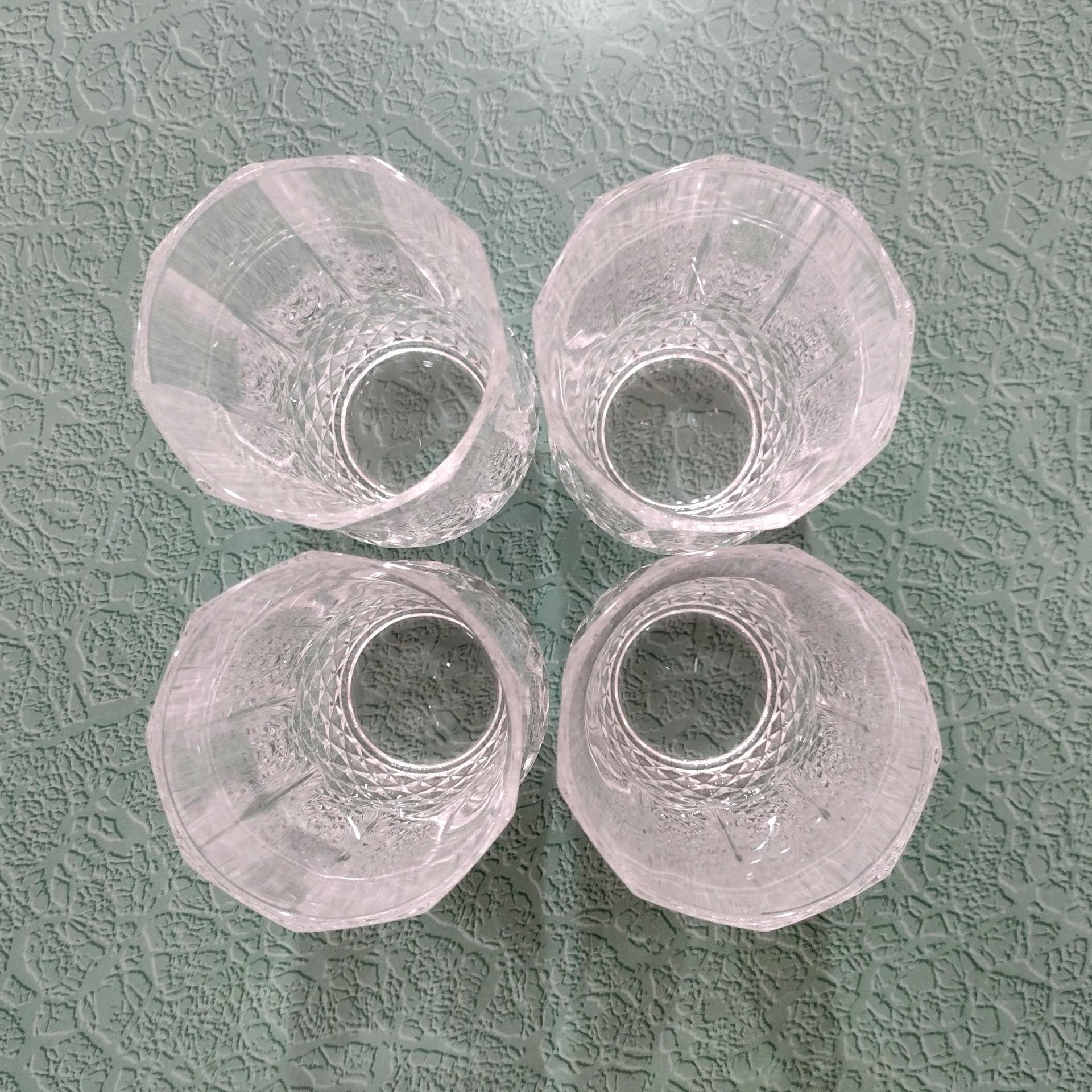 Vintage Cristal D'Arques Longchamp Crystal Highball Glasses, Set of Four, 8 Ounce Tumblers