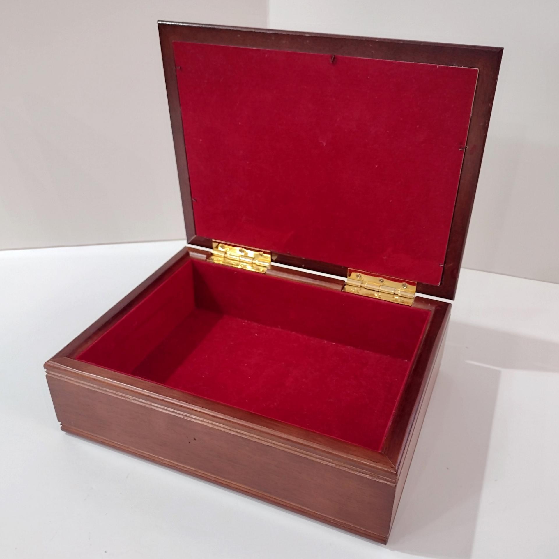 Vintage Loyola College Memorial Chapel Wooden Jewelry Keepsake Box, Martin Barry Ink and Watercolor Art Print