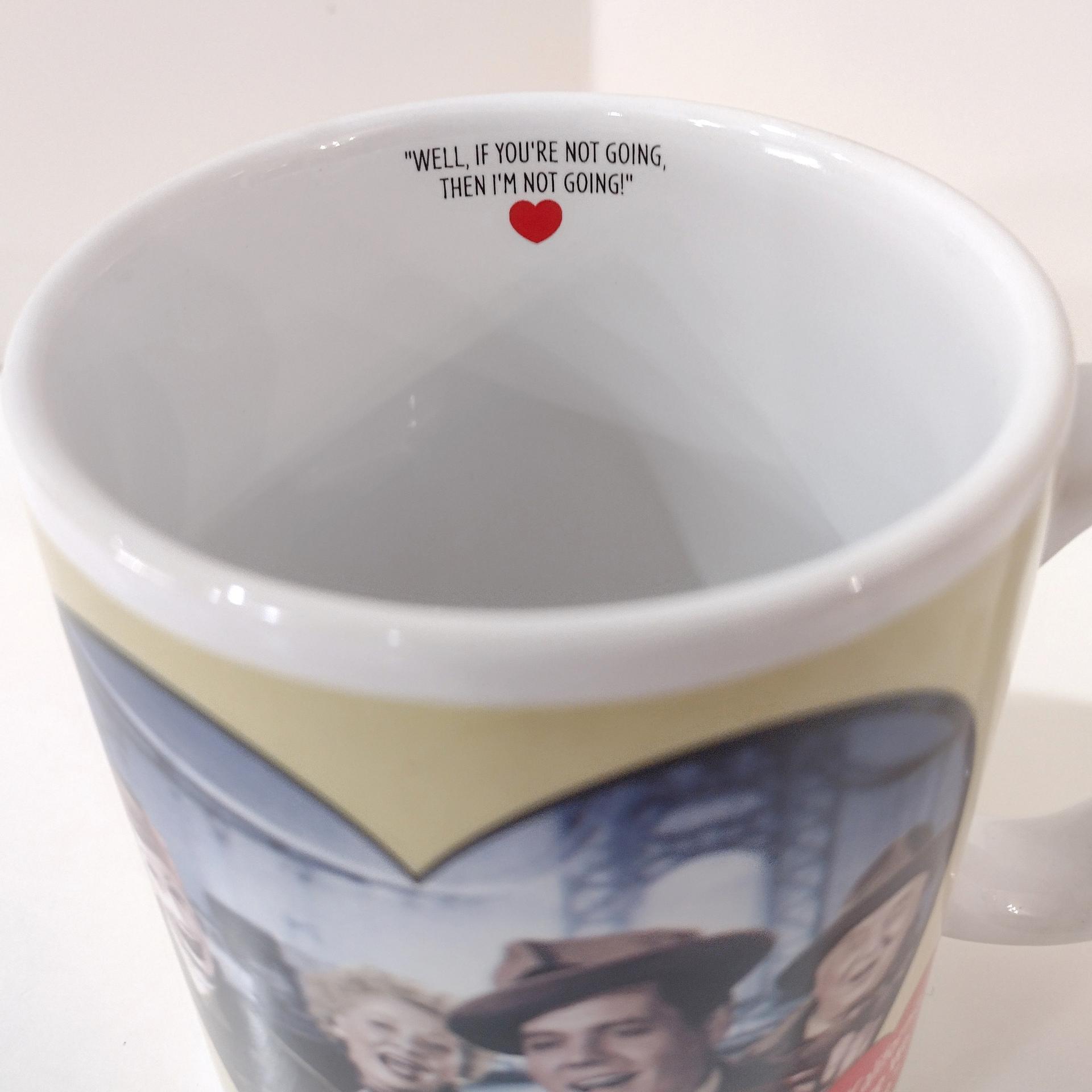 Vintage 50th Anniversary I Love Lucy Coffee Tea Mug, Episode 110 California Here We Come