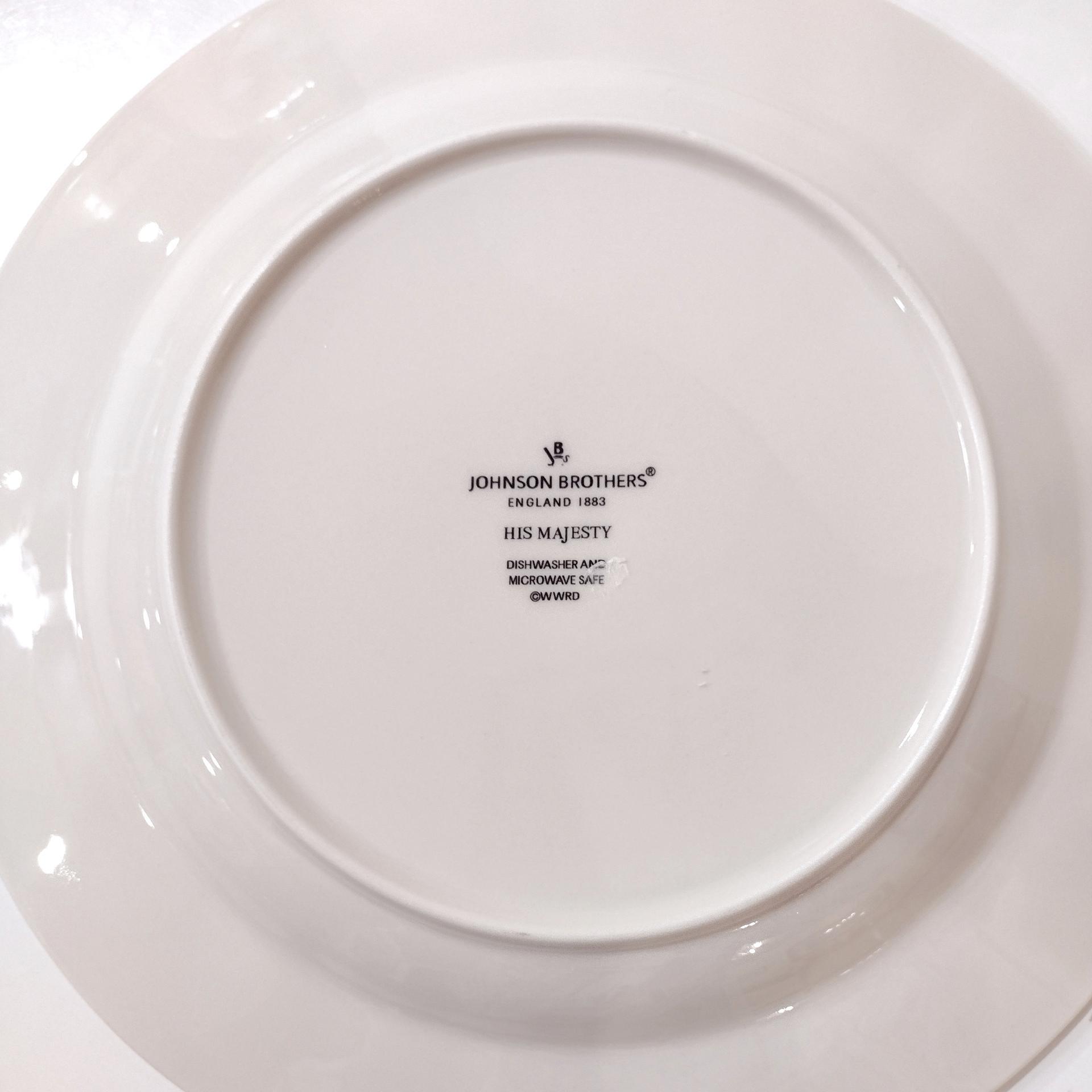 Vintage Johnson Brothers His Majesty Turkey Dinner Plates, Set of Two, England 1883 Backstamp