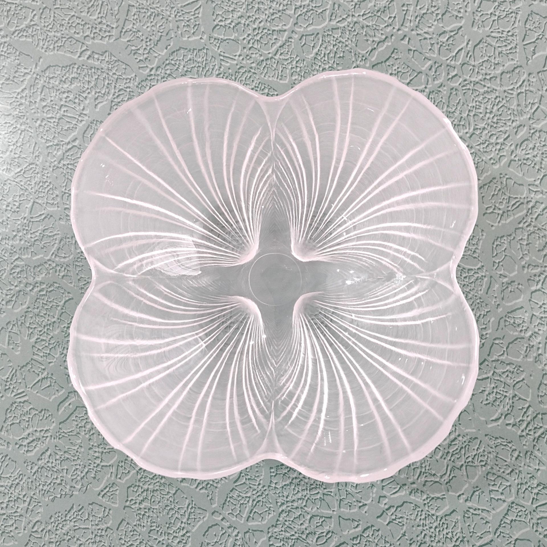 Vintage Mikasa Shell Frosted Glass Salad Fruit Dessert Bowl, Clam Scallop Shell Candy Nut Dish, Beach Decor