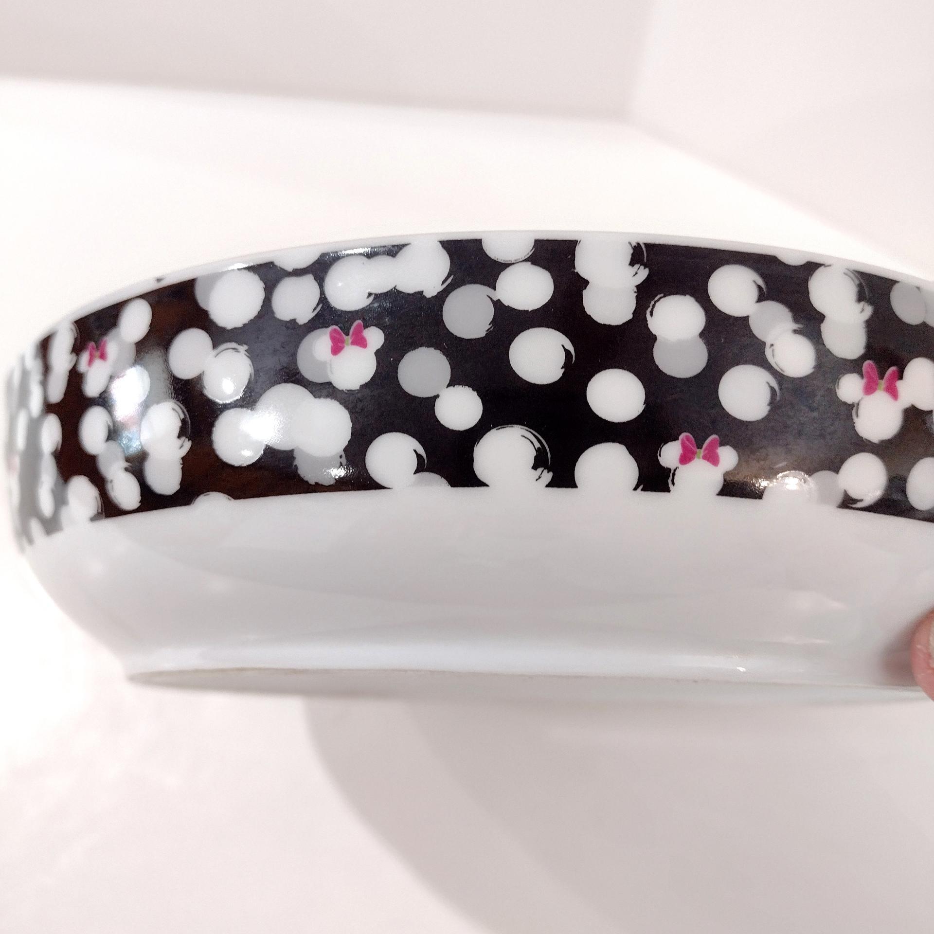 Vintage Mini Mouse Polka Dot Dinner Pasta Bowl