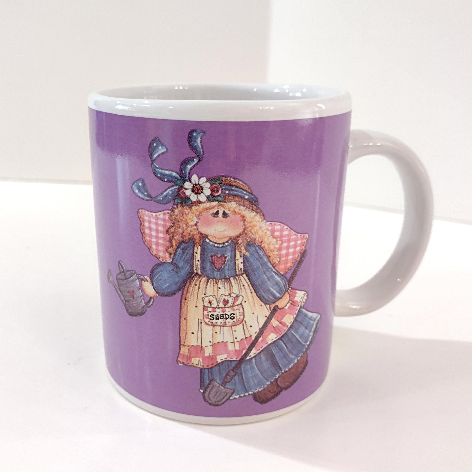 Vintage Mindy Cain Gardening Angel Mugs, Set of Three