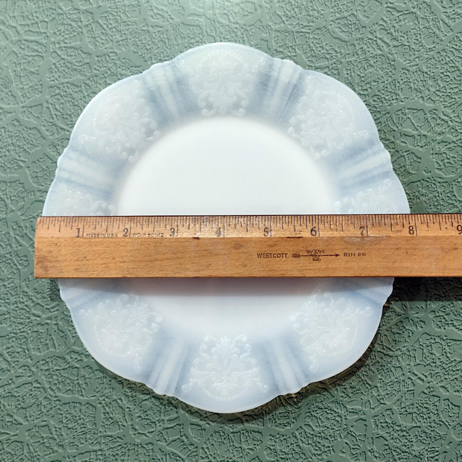 Vintage Macbeth Evans American Sweetheart Monax Glass Salad Dessert Appetizer Plates, Set of Four, 1930's Depression Glassware