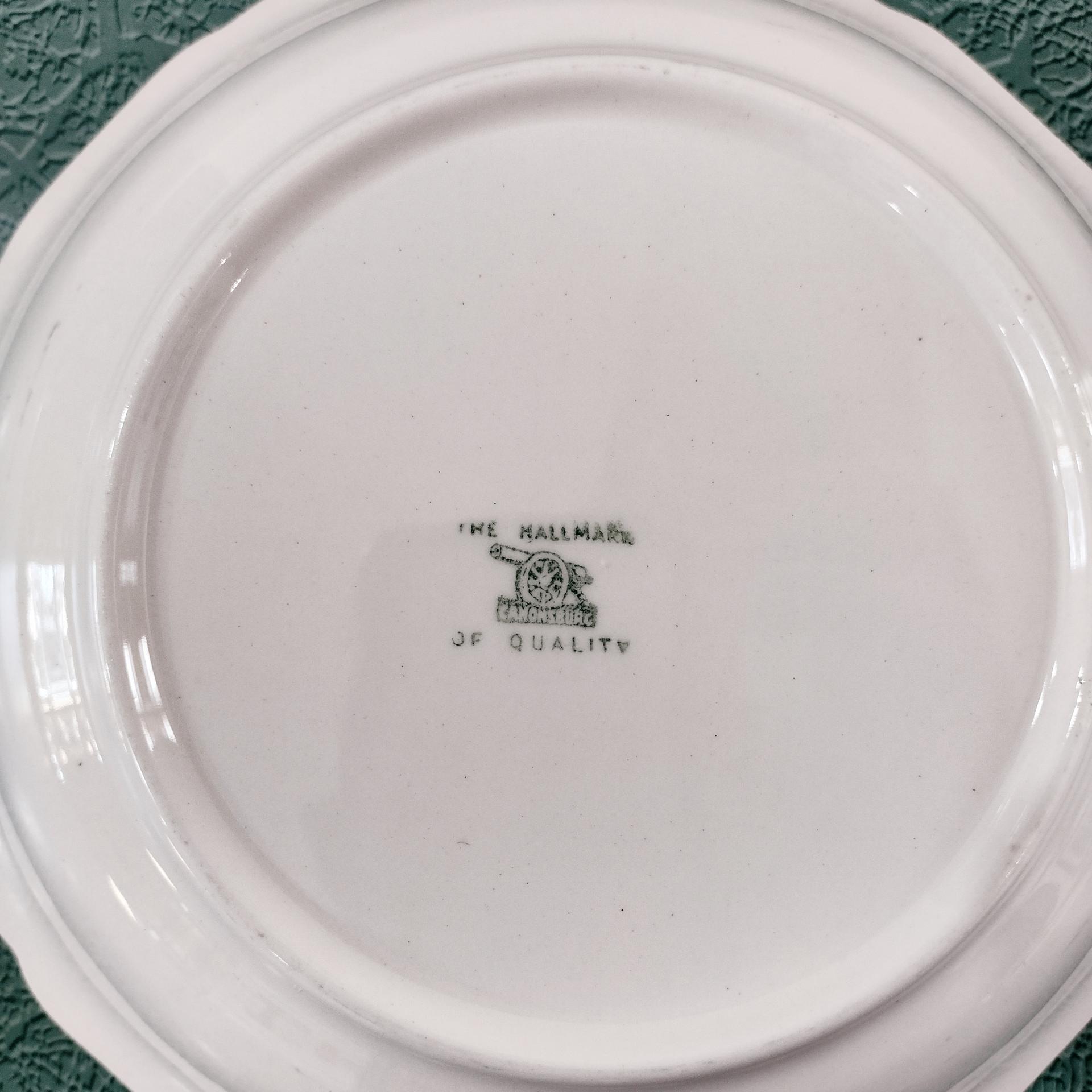 Vintage Canonsburg Moss Rose Serving Vegetable Bowl, MCM Pink Floral Bowl