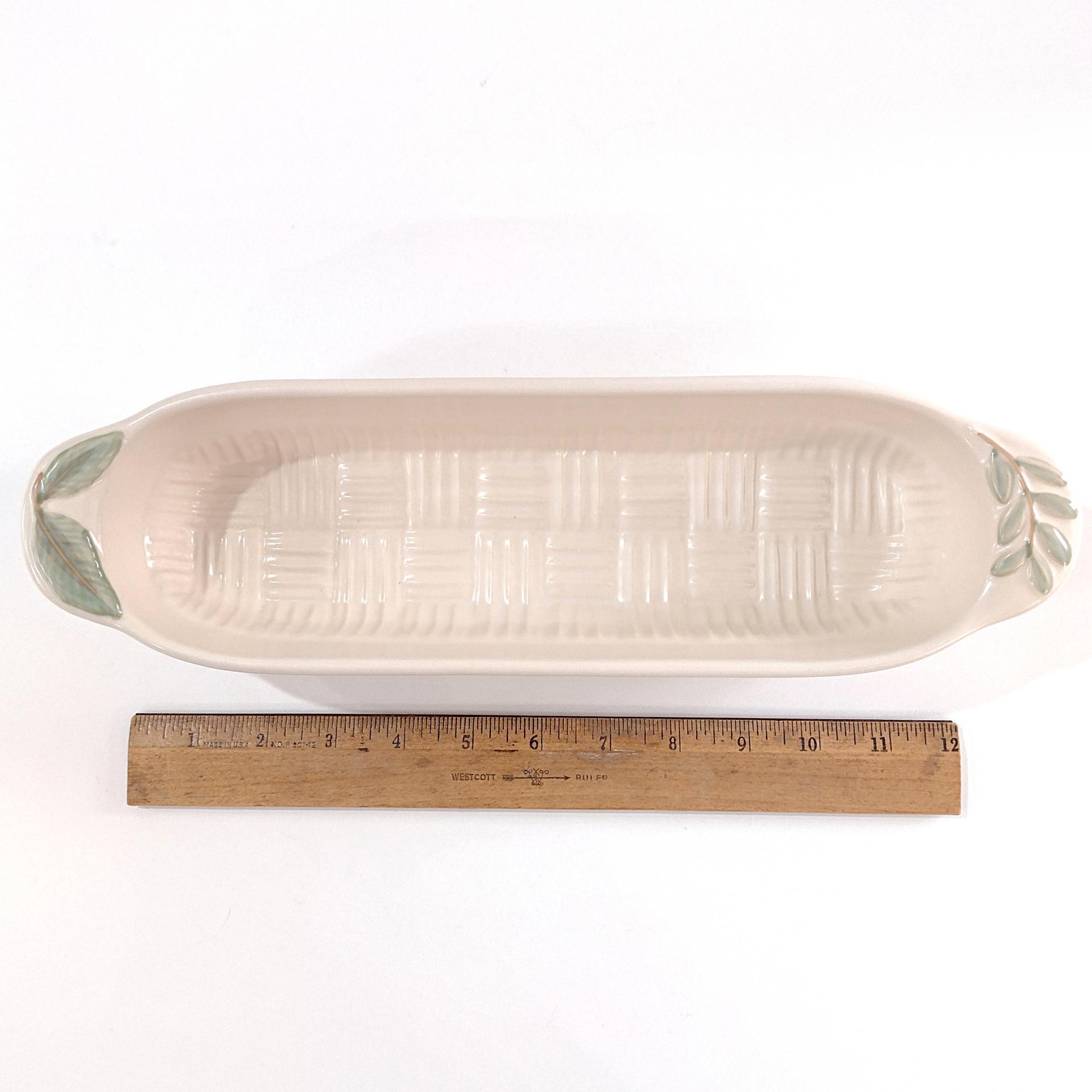 Vintage Pfaltzgraff Naturewood Stoneware Cracker Server Boat, Windowsill Flower Planter Pot