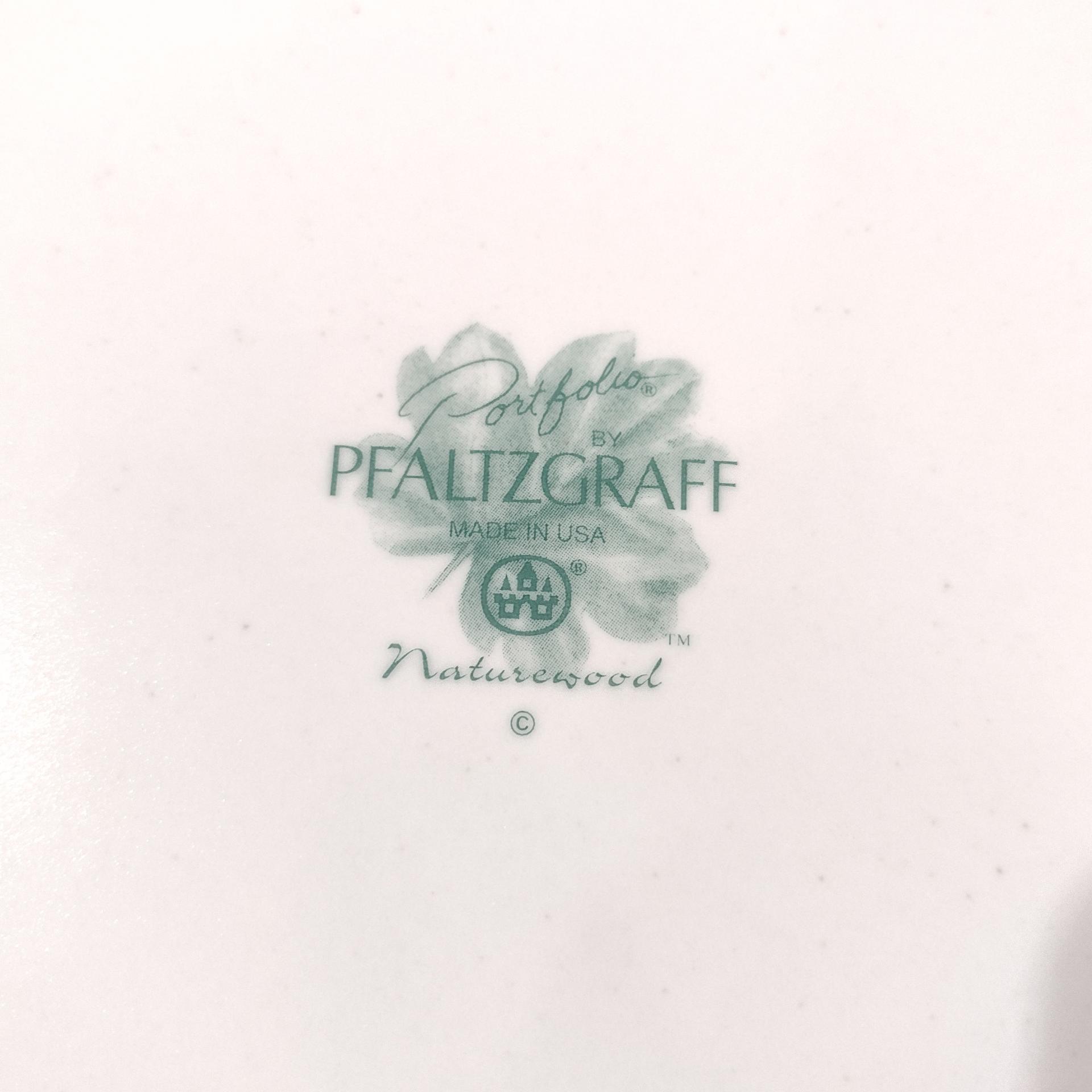 Vintage Pfaltzgraff Naturewood Stoneware 15 Inch Platter, Large Ceramic Serving Tray