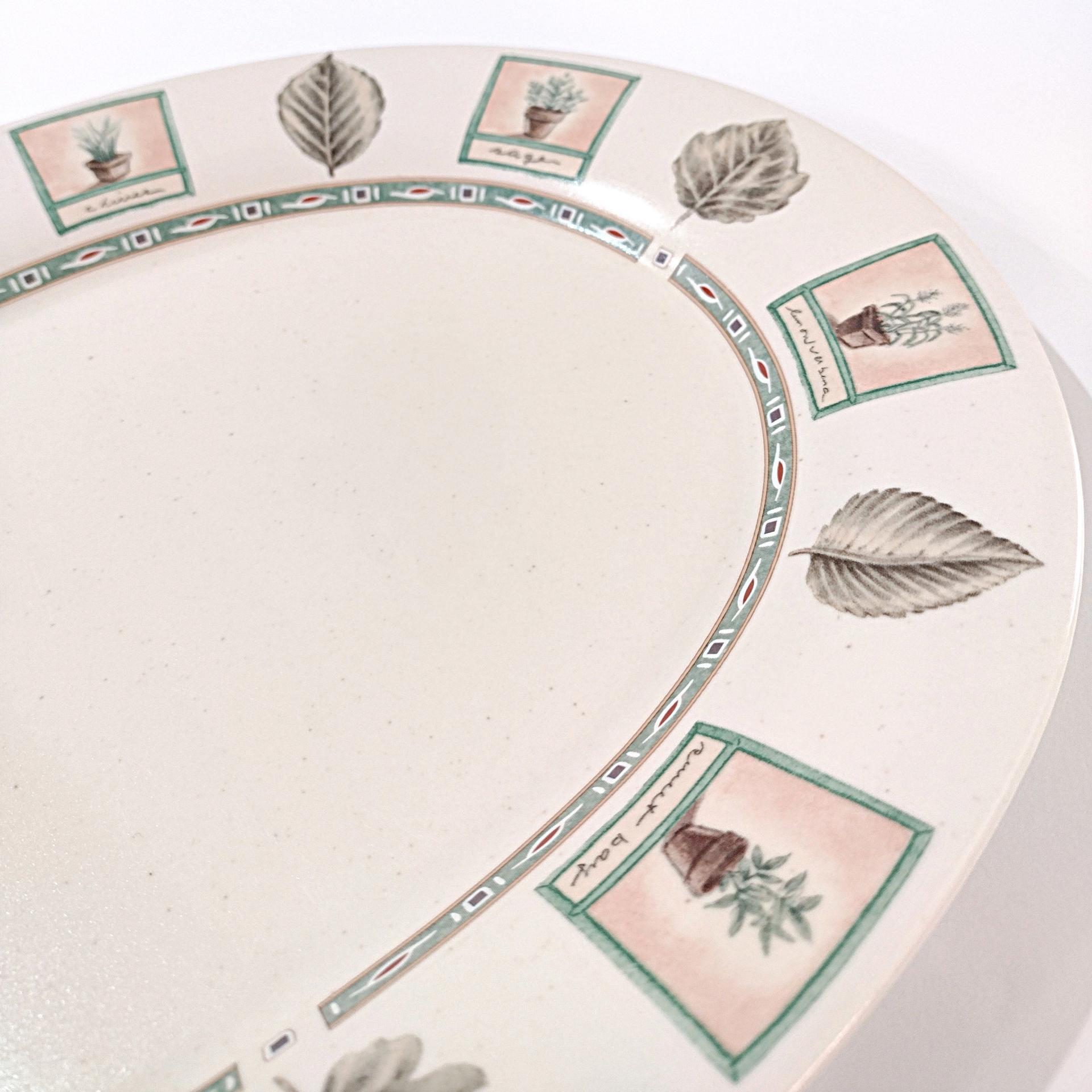 Vintage Pfaltzgraff Naturewood Stoneware 15 Inch Platter, Large Ceramic Serving Tray