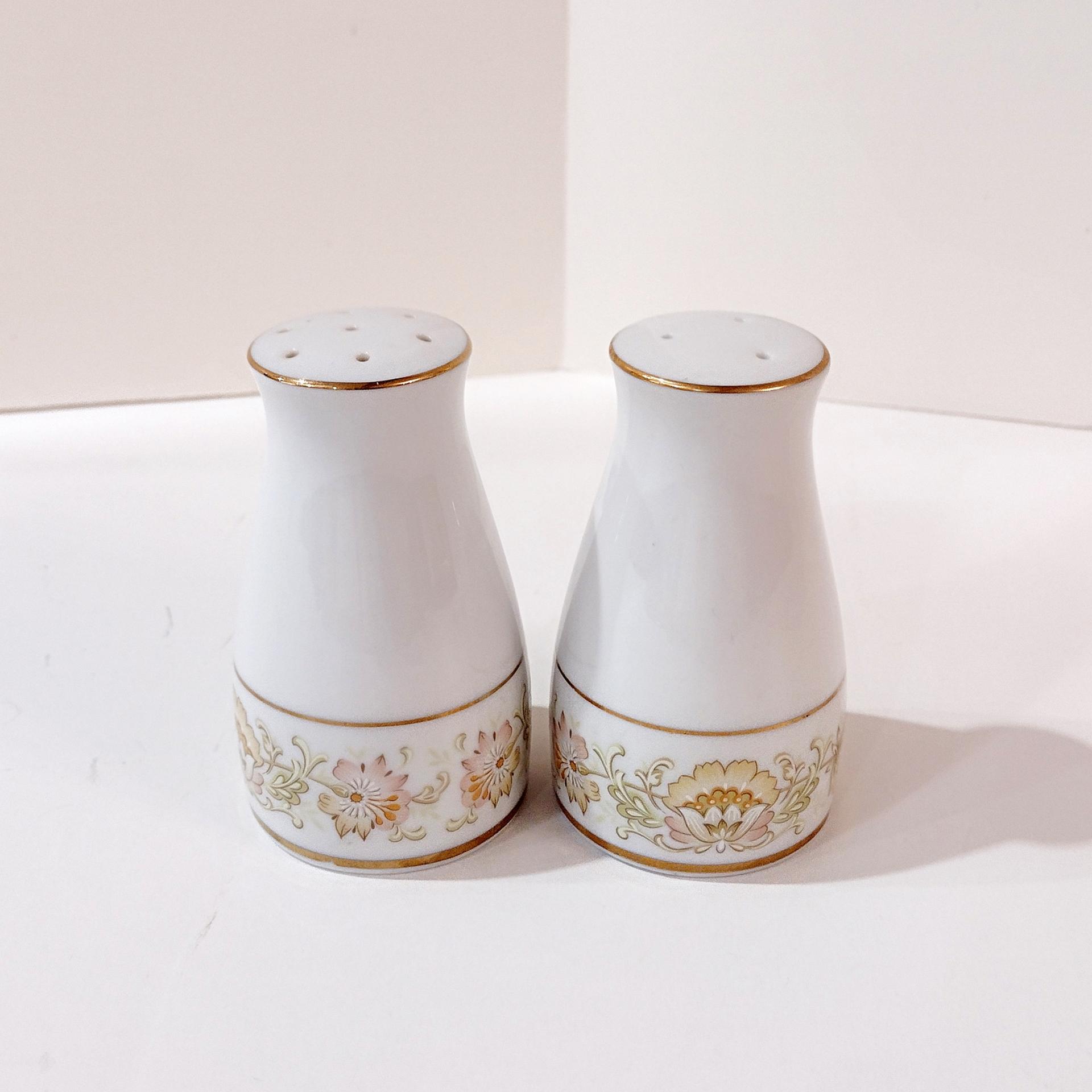 Vintage Noritake May Garden Porcelain Salt and Pepper Shaker Set
