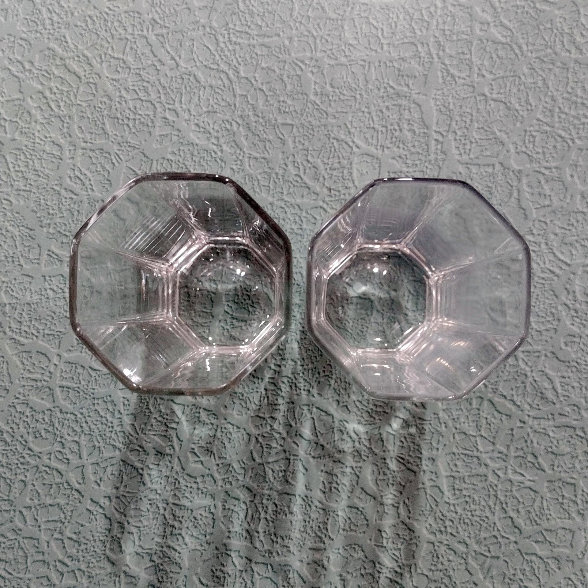 Cristal D'Arques Durand Octime Clear Highball Glasses, Set of Two, 10 Ounce Octagonal Glasses