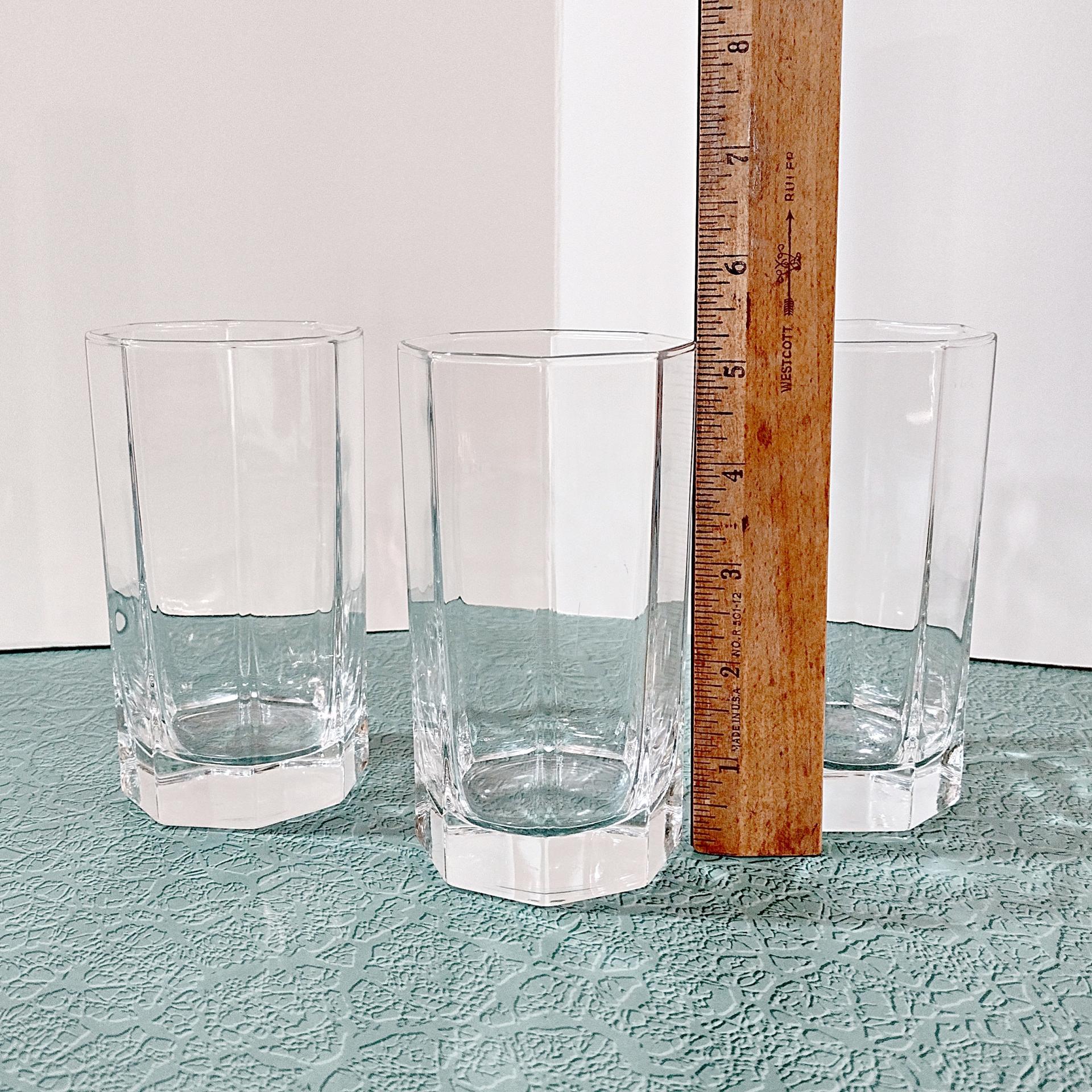 Cristal D'Arques Durand Octime Clear 12 Ounce Flat Tumbler Glasses, Set of Three