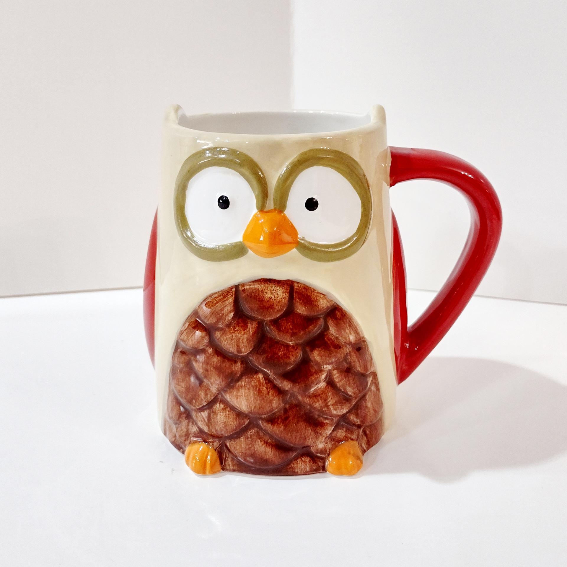 Vintage Owl Ceramic Coffee Tea Mug