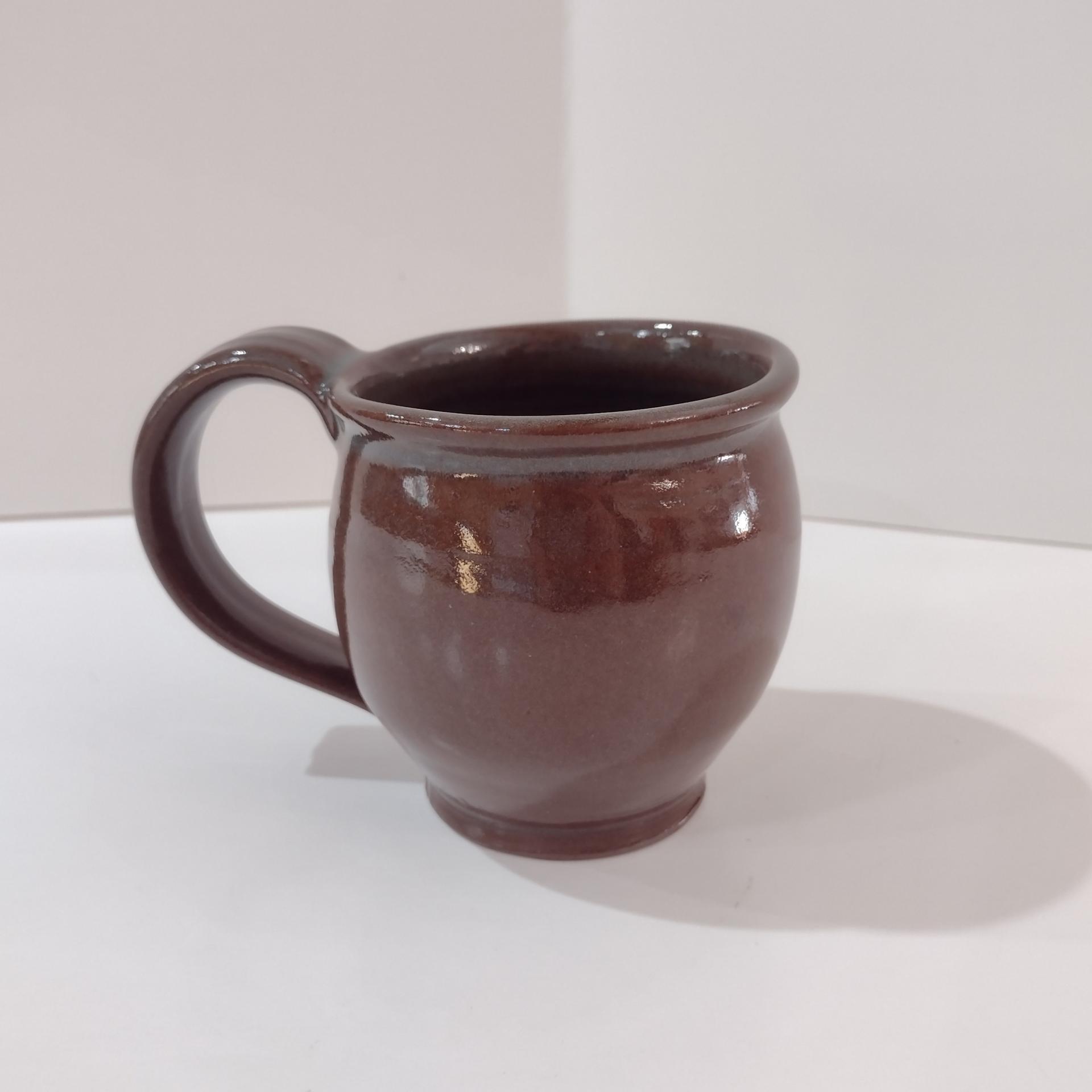 Vintage Hand Crafted Brown and Green Happy Pig Ceramic Mug, Pig Lover Farmer Gift