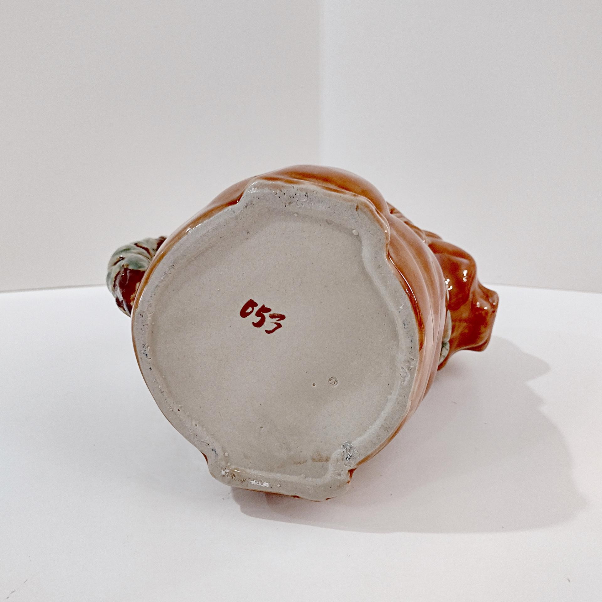 Vintage Majolica Pig Ceramic Pitcher, Farm Animal Kitsch Pitcher Kitchen Decor