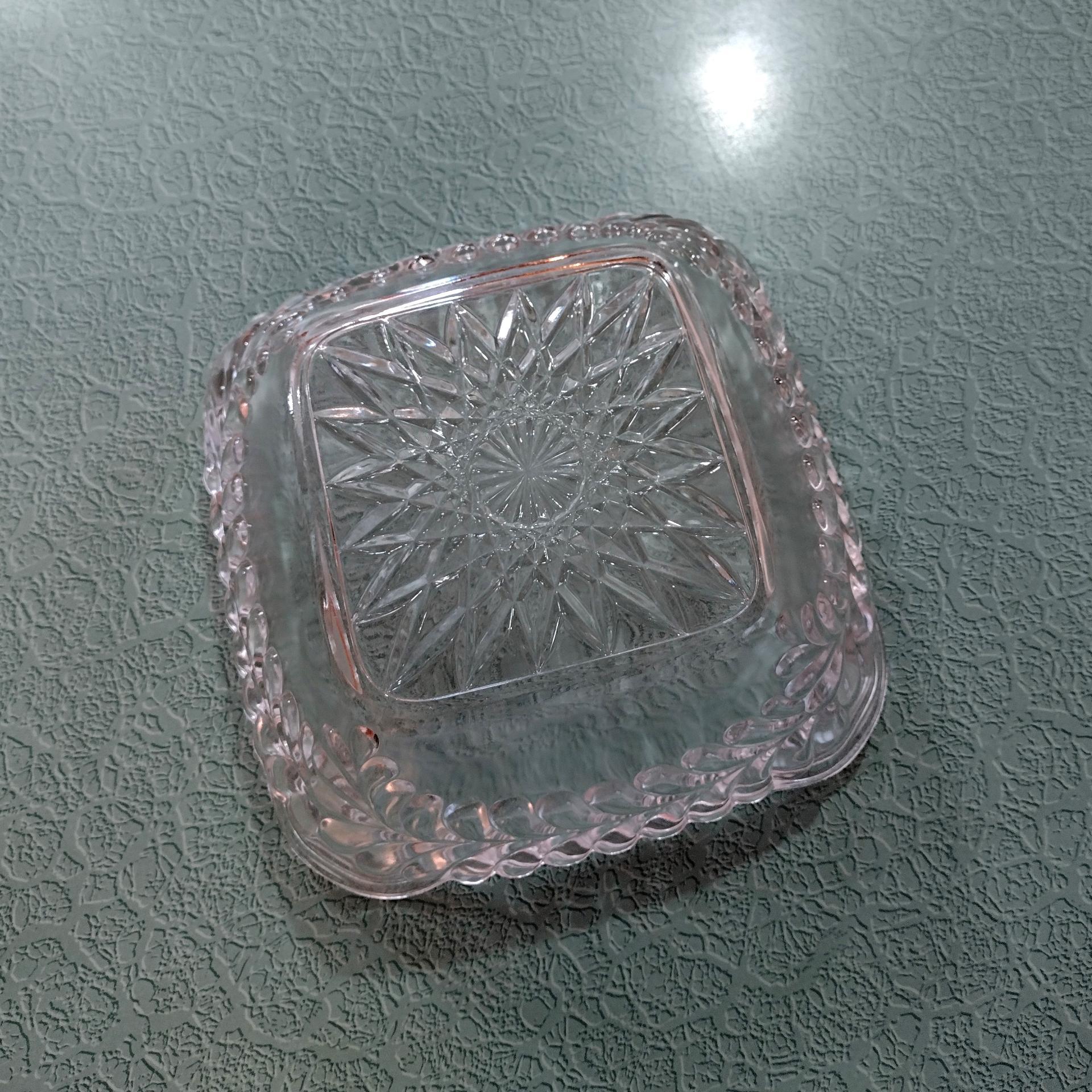 Antique Square Berry Bowl,  Adams and Company Plume Pattern Fruit Bowl / Centerpiece Bowl