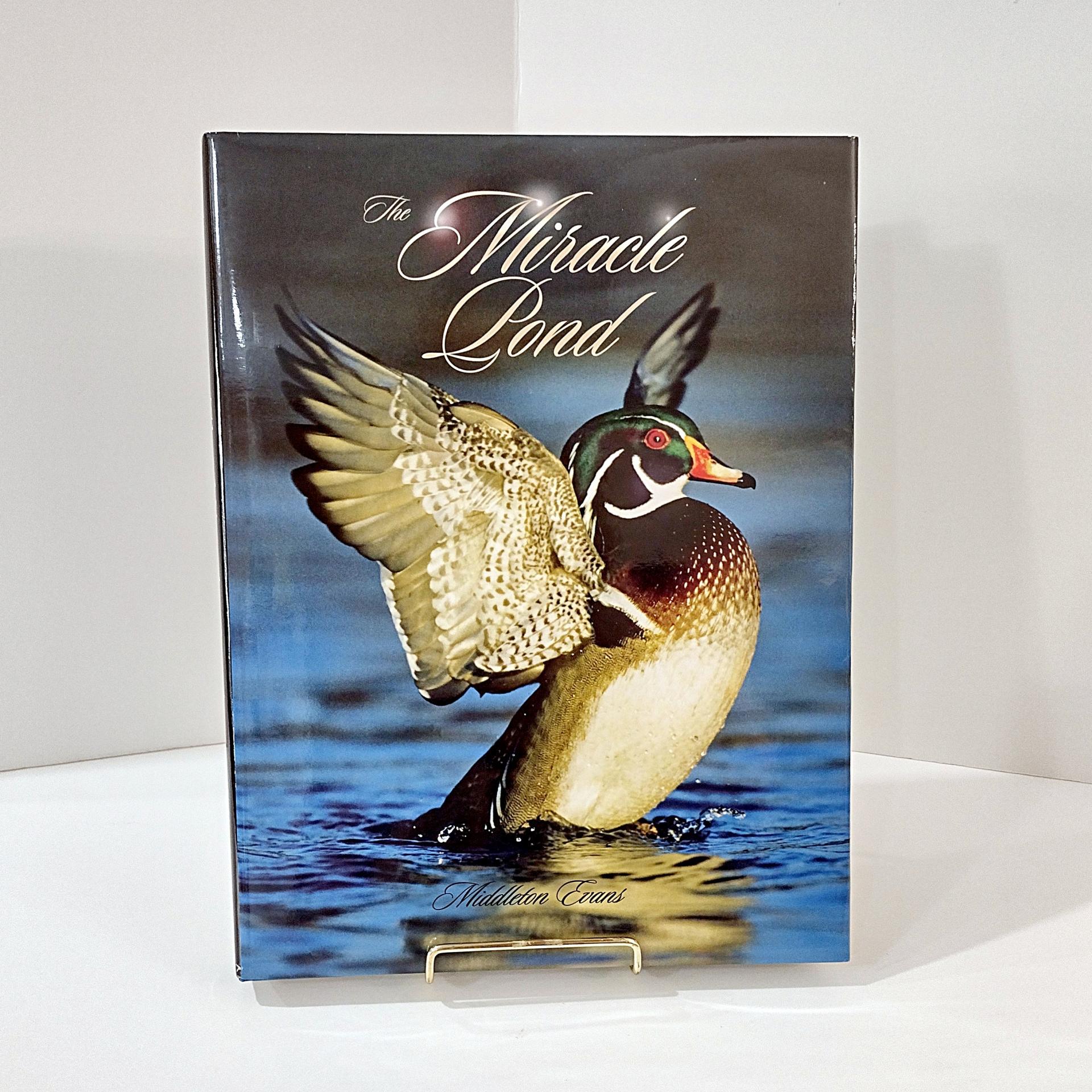 Vintage Signed First Edition The Miracle Pond Hard Back Coffee Table Book, Middleton Evans Patterson Park Baltimore Nature Photography Book