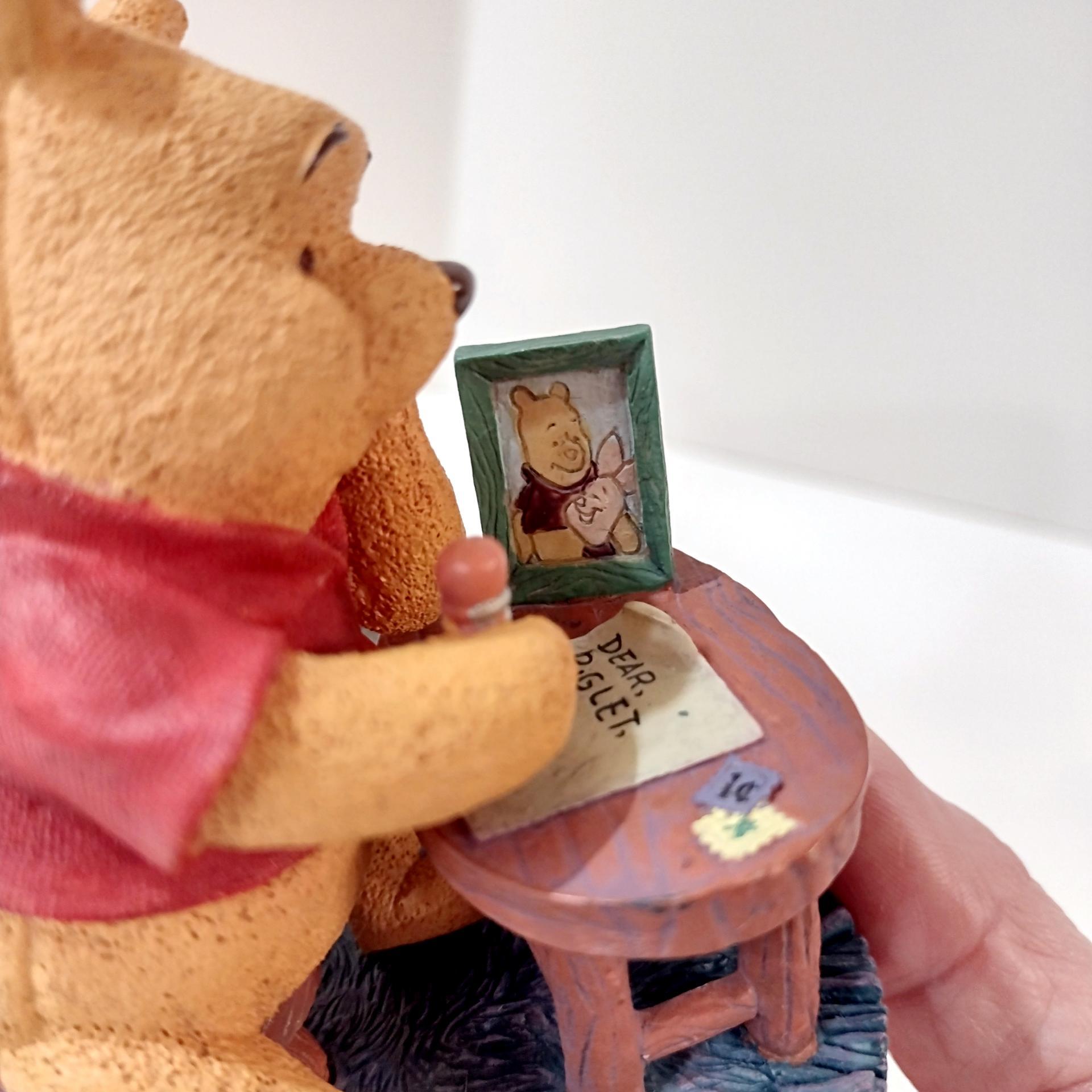 Vintage Winnie the Pooh Figurine, One is Much Lonelier Than Two, Simply Pooh Character Statue