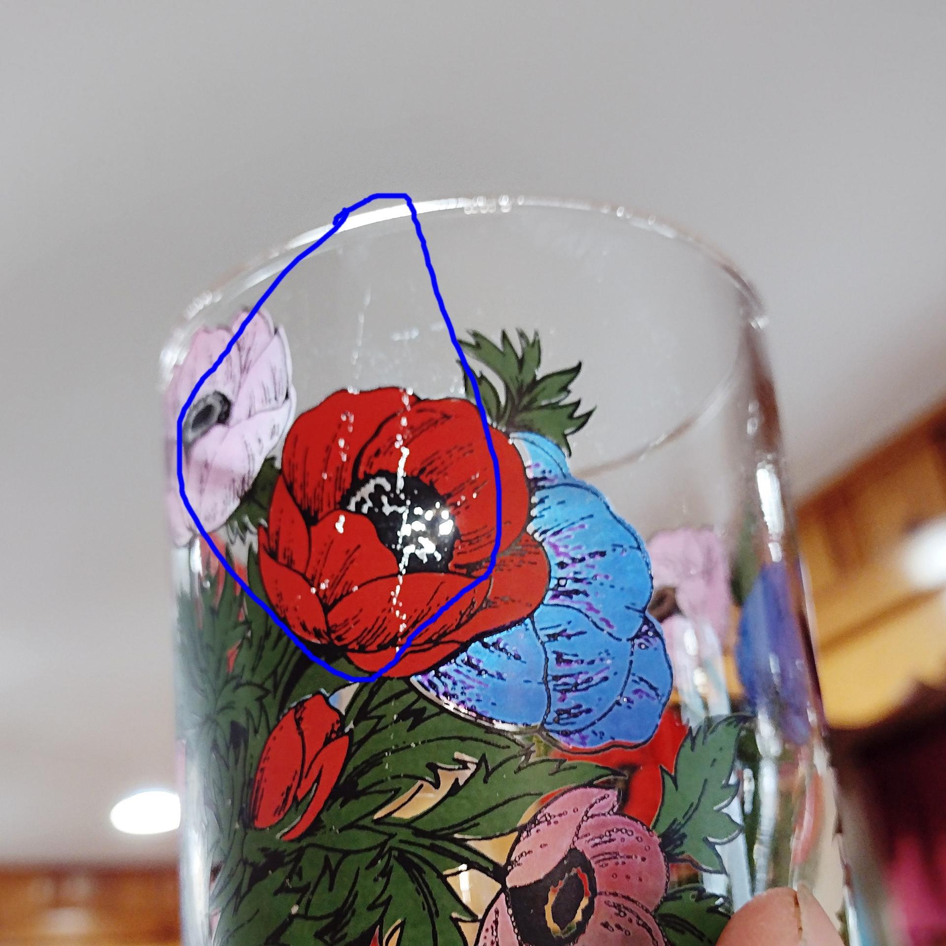 Vintage Georges Briard Anemone Poppies Rocks Glass, Floral Poppy Lowball Glass