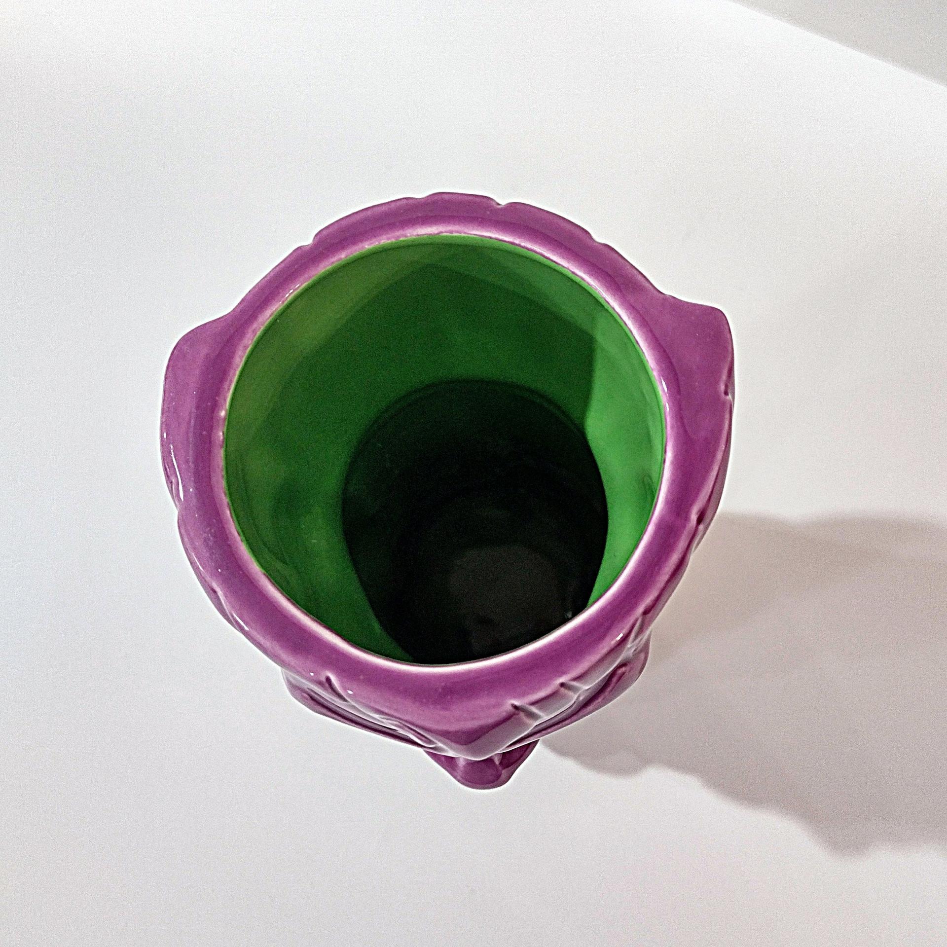 Vintage Joker Geeki Tiki Purple Ceramic Figurative Cup Mug, Batman Collectible
