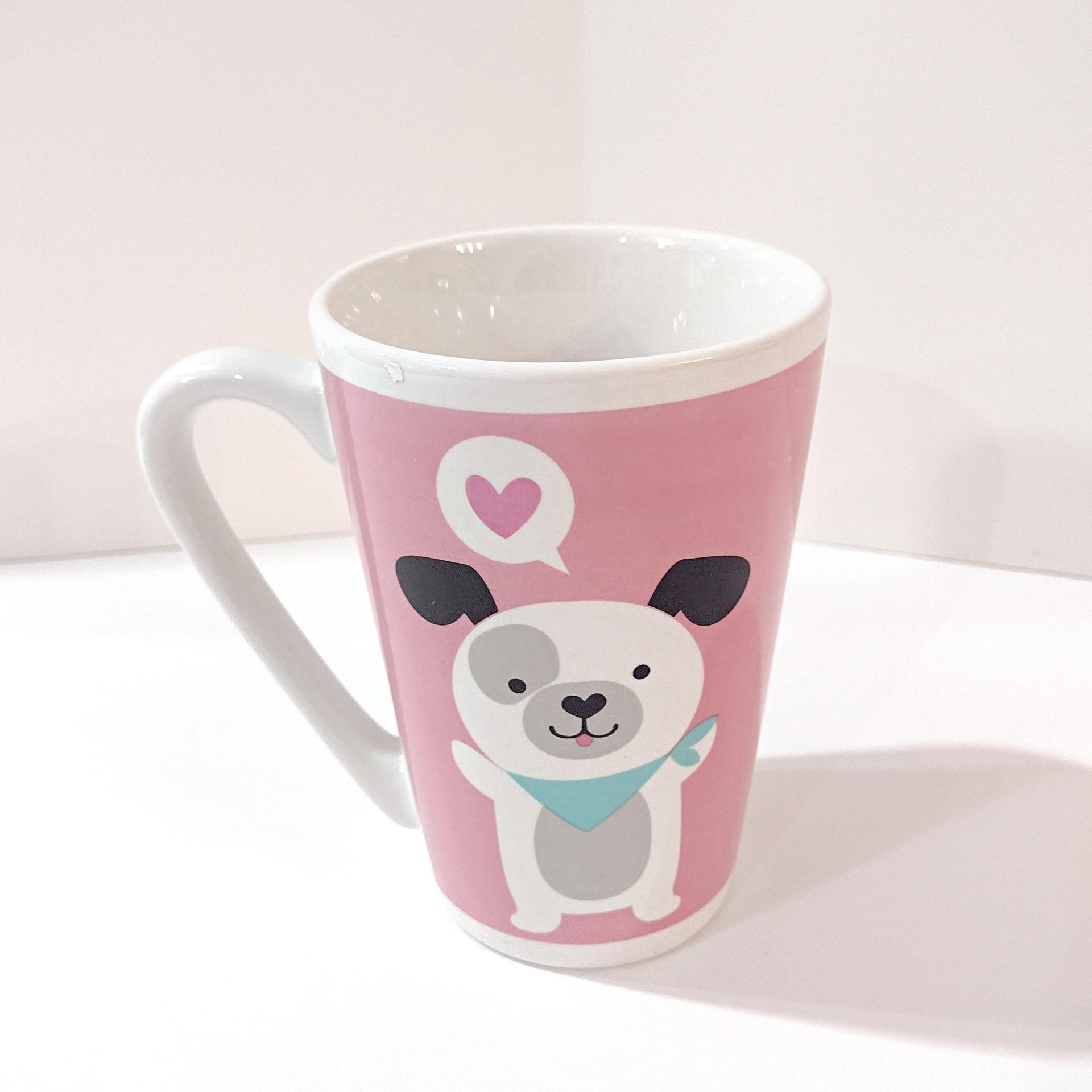 Vintage Puppy Dog and Heart Puppy Love Ceramic Mug