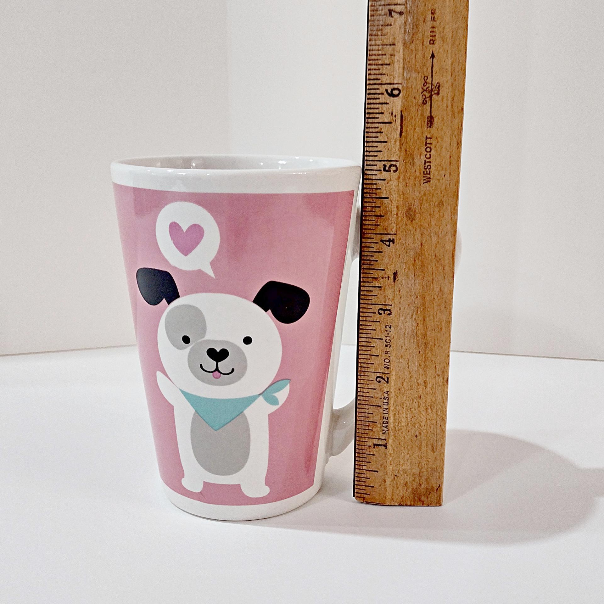 Vintage Puppy Dog and Heart Puppy Love Ceramic Mug