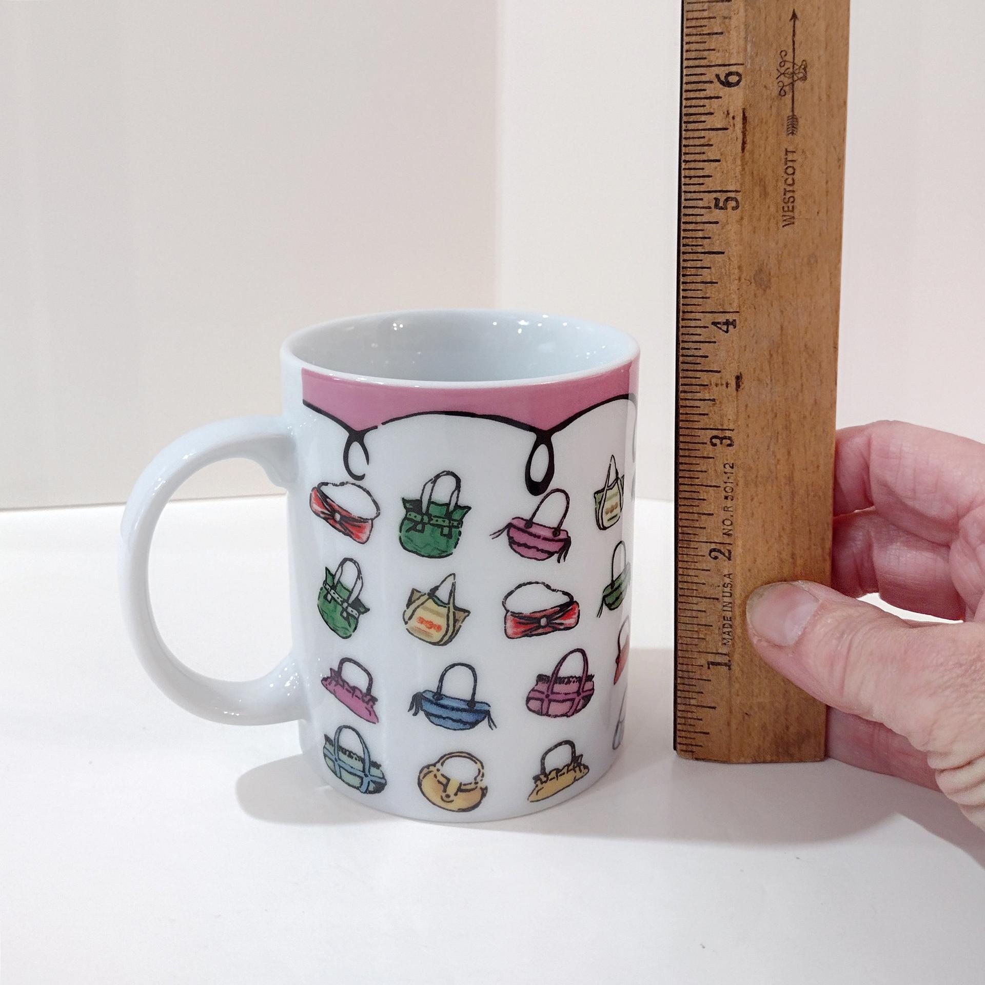 Vintage Novelty Purses Coffee Tea Ceramic Mug, Purse Lover Gift