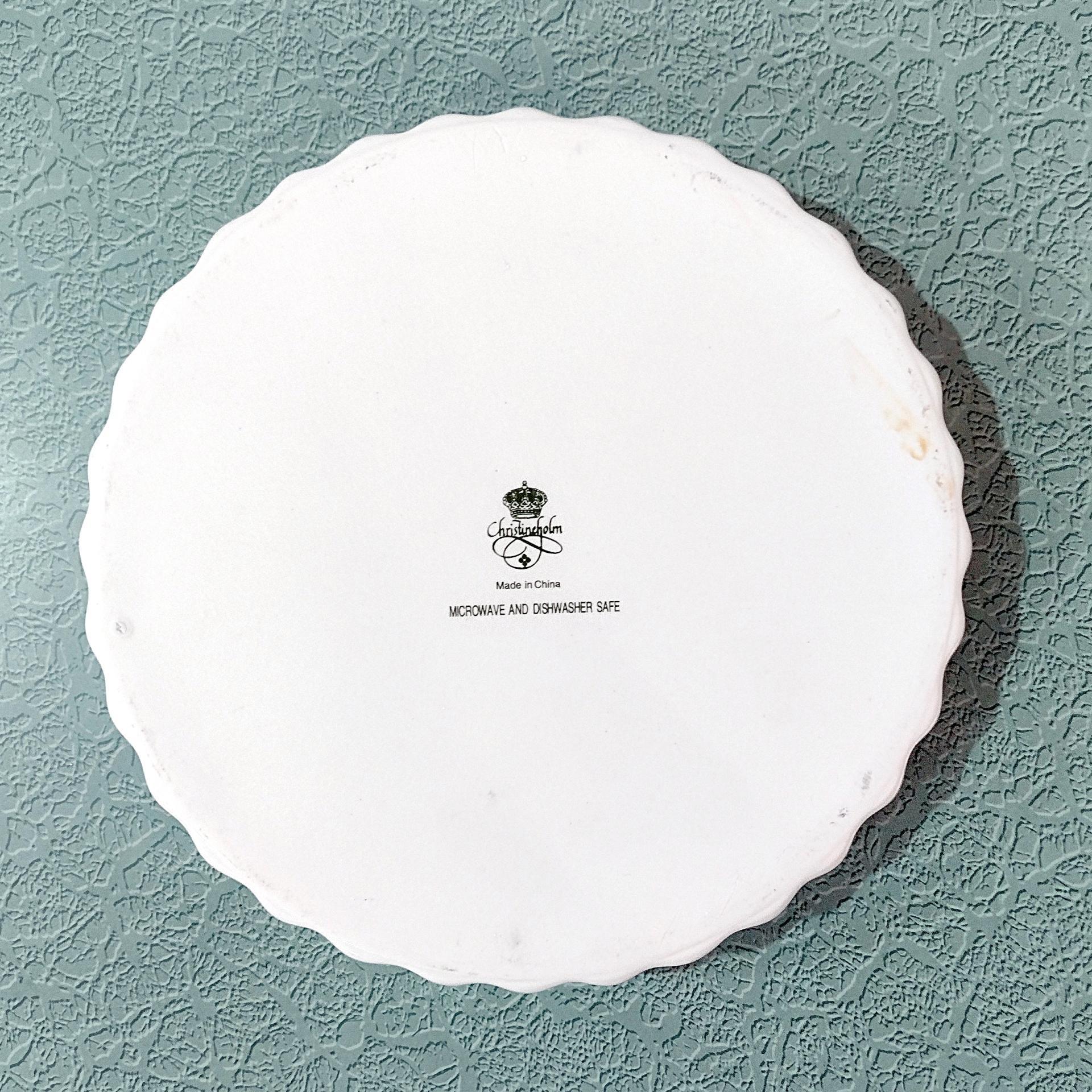 Vintage Christineholm Rose Quiche Pie Plate Dish