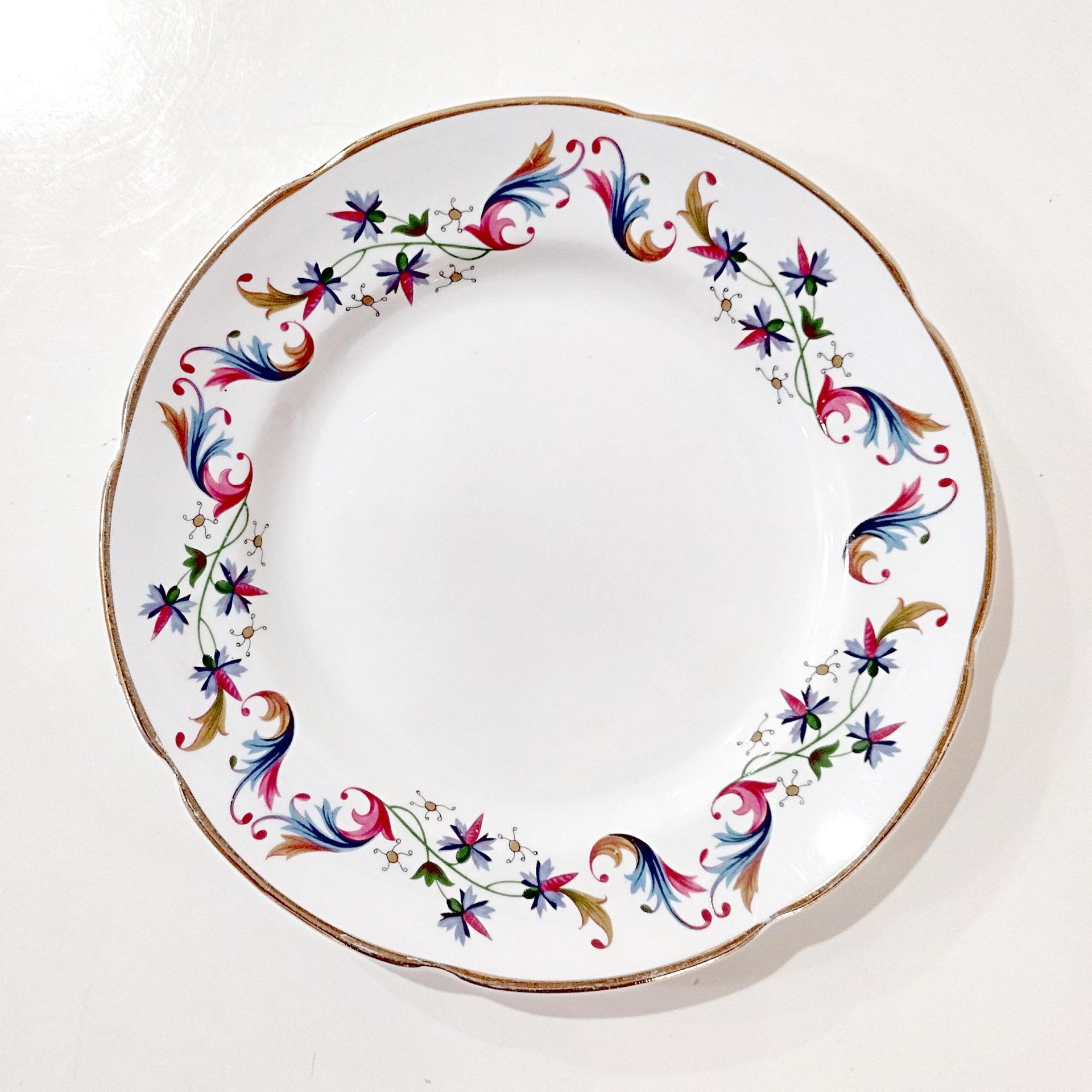 Vintage Royal Tara Raphoe Salad Plates, Set of Four, Irish Bone China