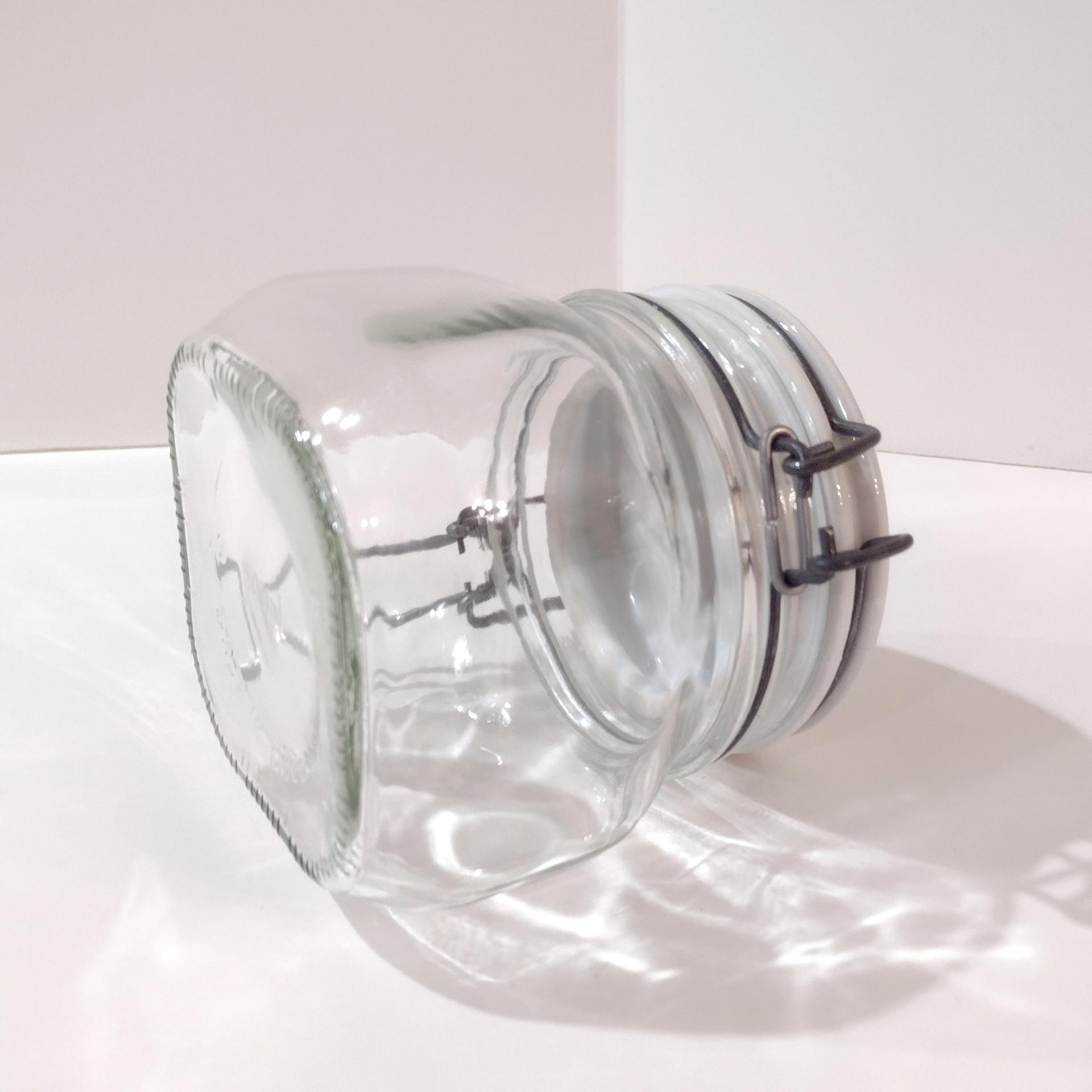 Vintage Ravenhead Kilner Mason Jar with Ceramic Apple Design Lid and Clamp, 20 Ounce Glass Airtight Storage Container