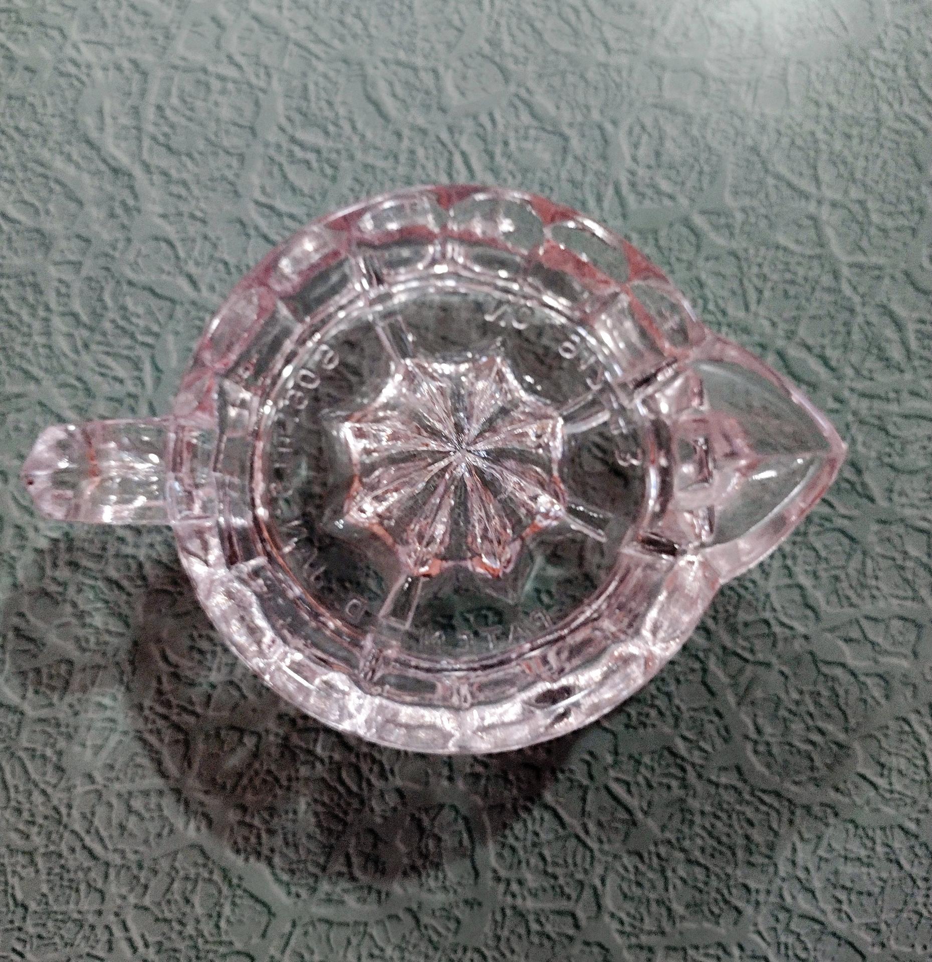 Antique Cambridge Clear Glass Juicer Reamer, AJ Bennet Juice Extractor,  EAPG Vaseline Glass