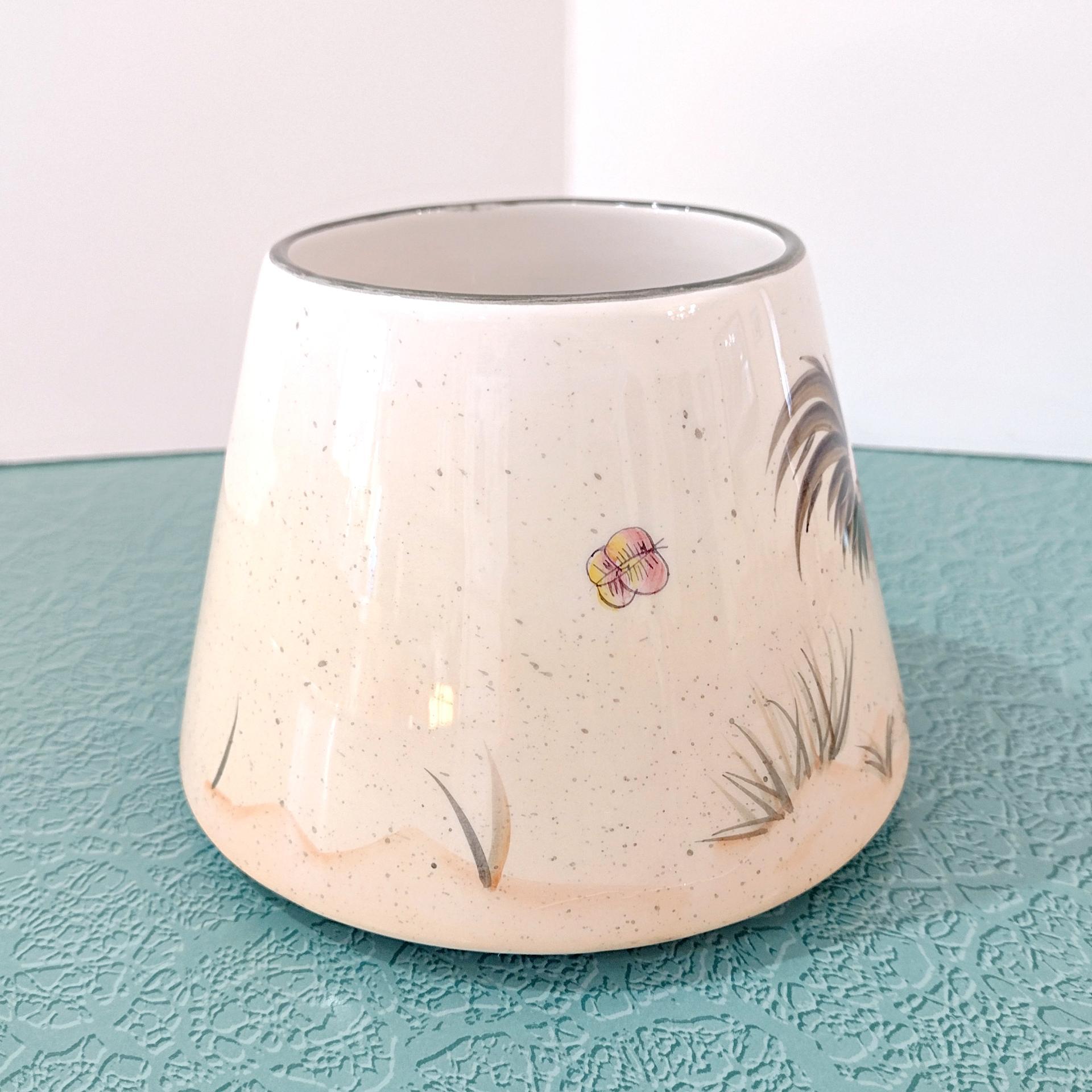 Vintage Home Interiors Rooster Ceramic Candle Shade Jar Topper, Country Farm Decor