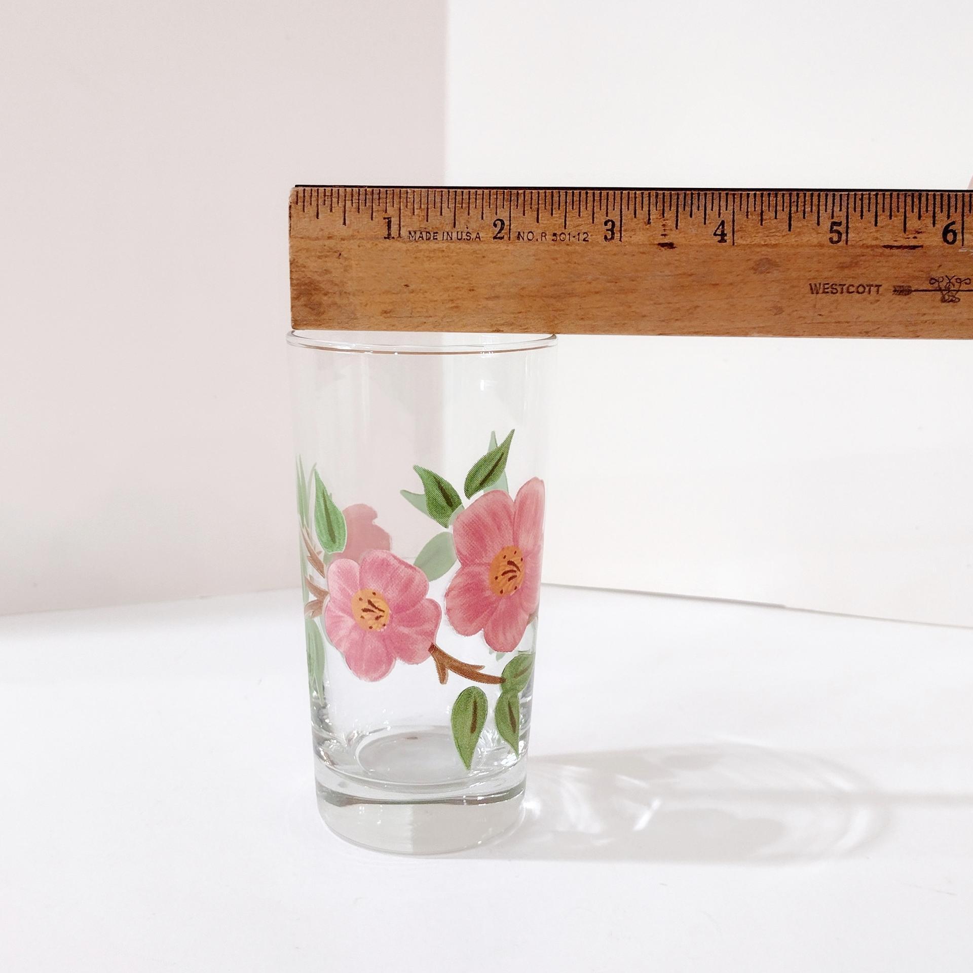 Vintage Franciscan Desert Rose 8 Ounce Juice Glasses, Set of Four