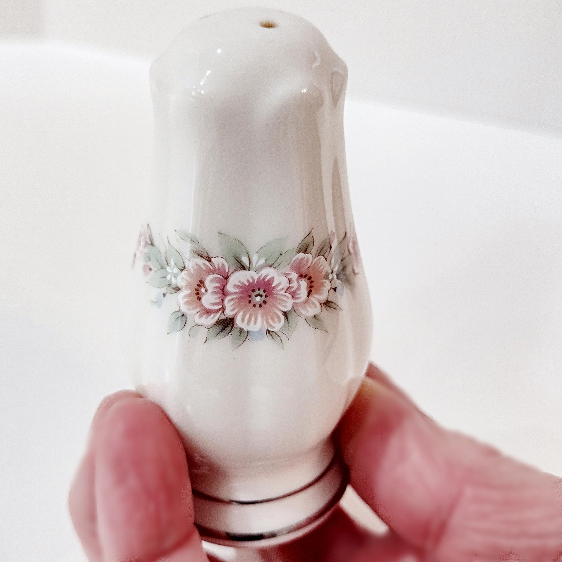 Vintage Noritake Rothschild Porcelain Salt and Pepper Shaker Set