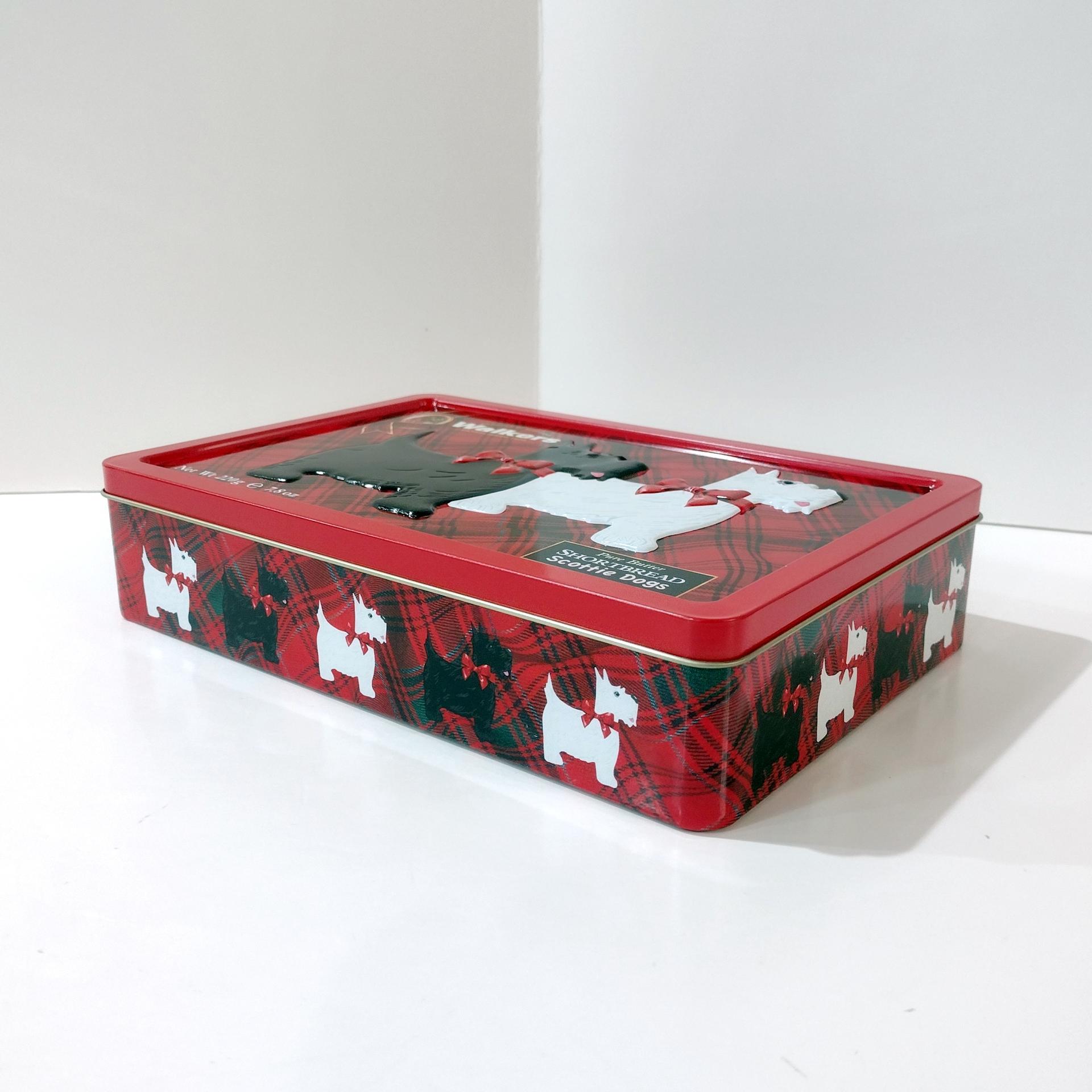 Walkers Shortbread Scottie Dogs Tin Box, Scotland Storage Tin