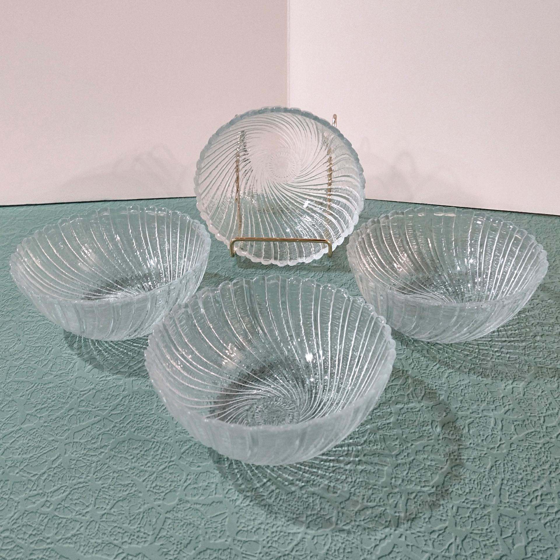 Vintage Arcoroc Seabreeze Salad Cereal Dessert Bowls, Set of 4