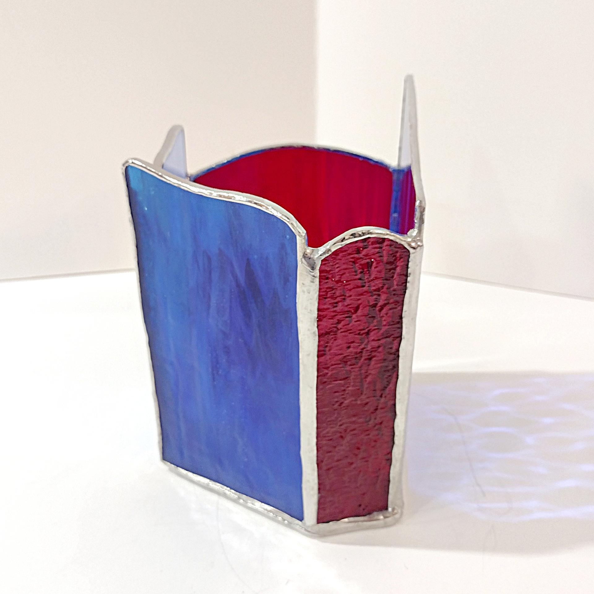 Stained Glass Desk Organizer, Remote Control Pen Pencil Holder