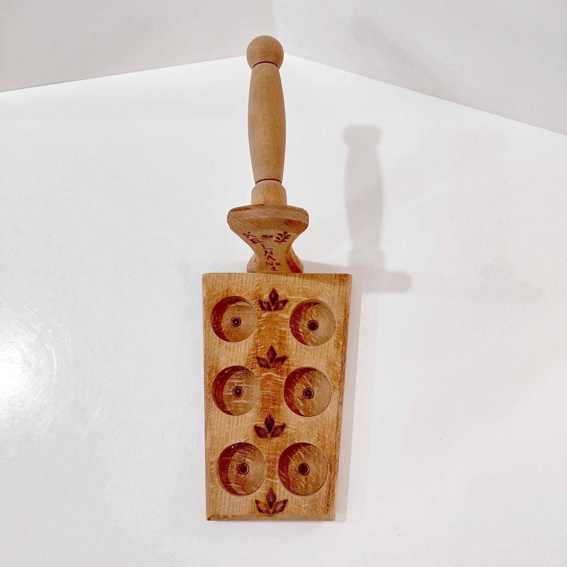 Wooden Shot Glass Holder Server with Six Etched Multi Colored Shot Glasses