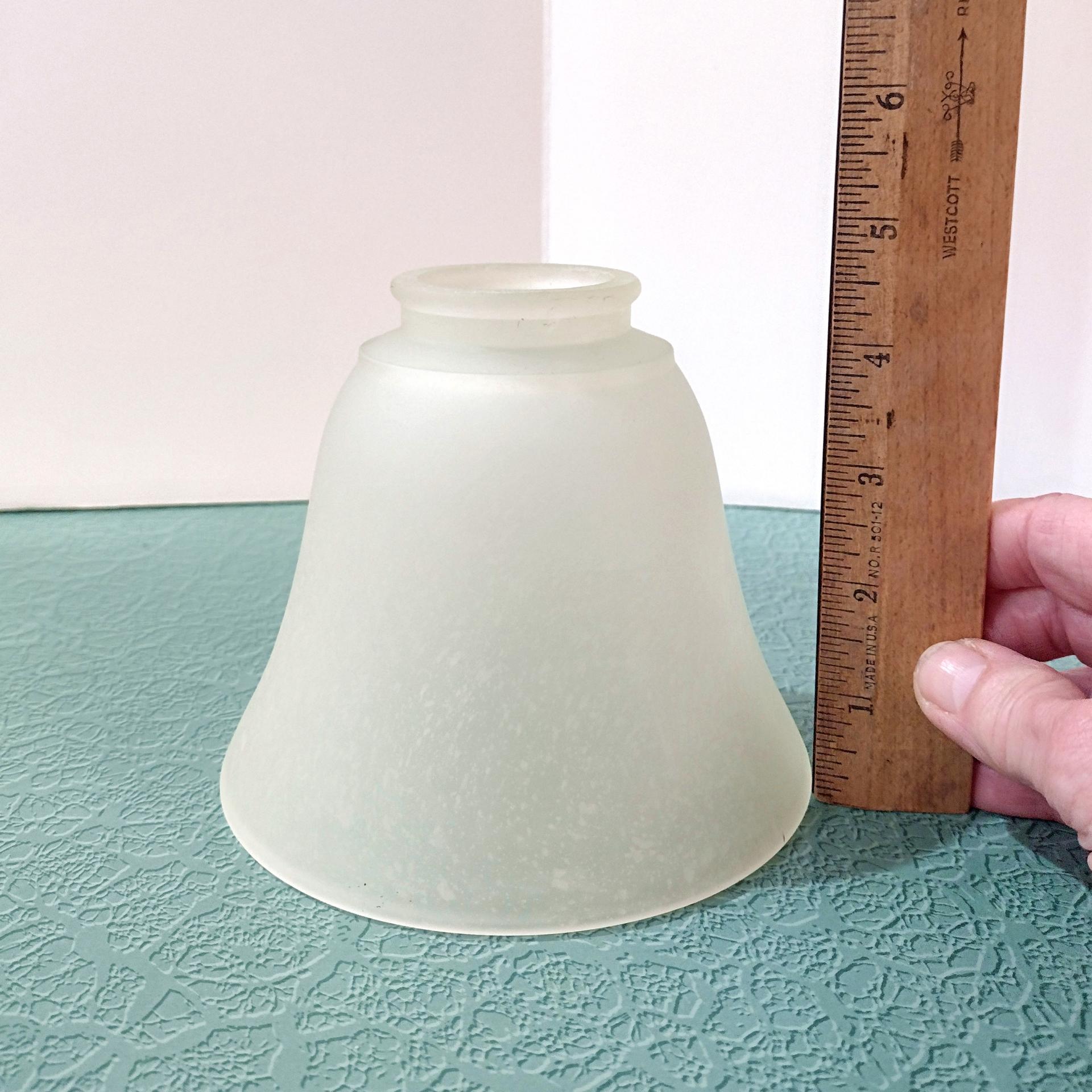 Vintage Frosted Glass Lamp Light Shade, Bell Shaped Replacement Shade