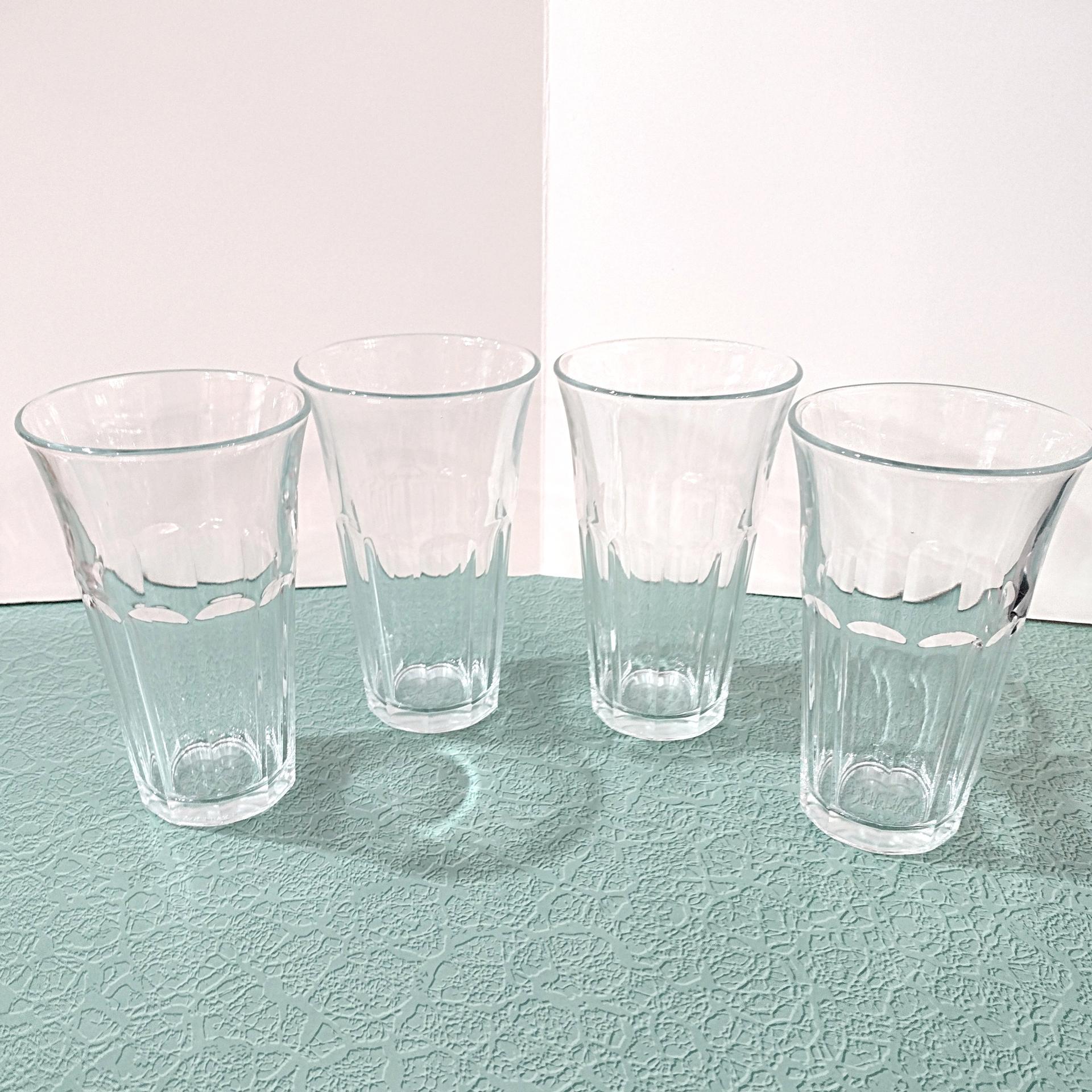 Vintage Bormioli Rocco Siena Cooler Glasses, Set of Four, Large Tempered Glass Tumblers