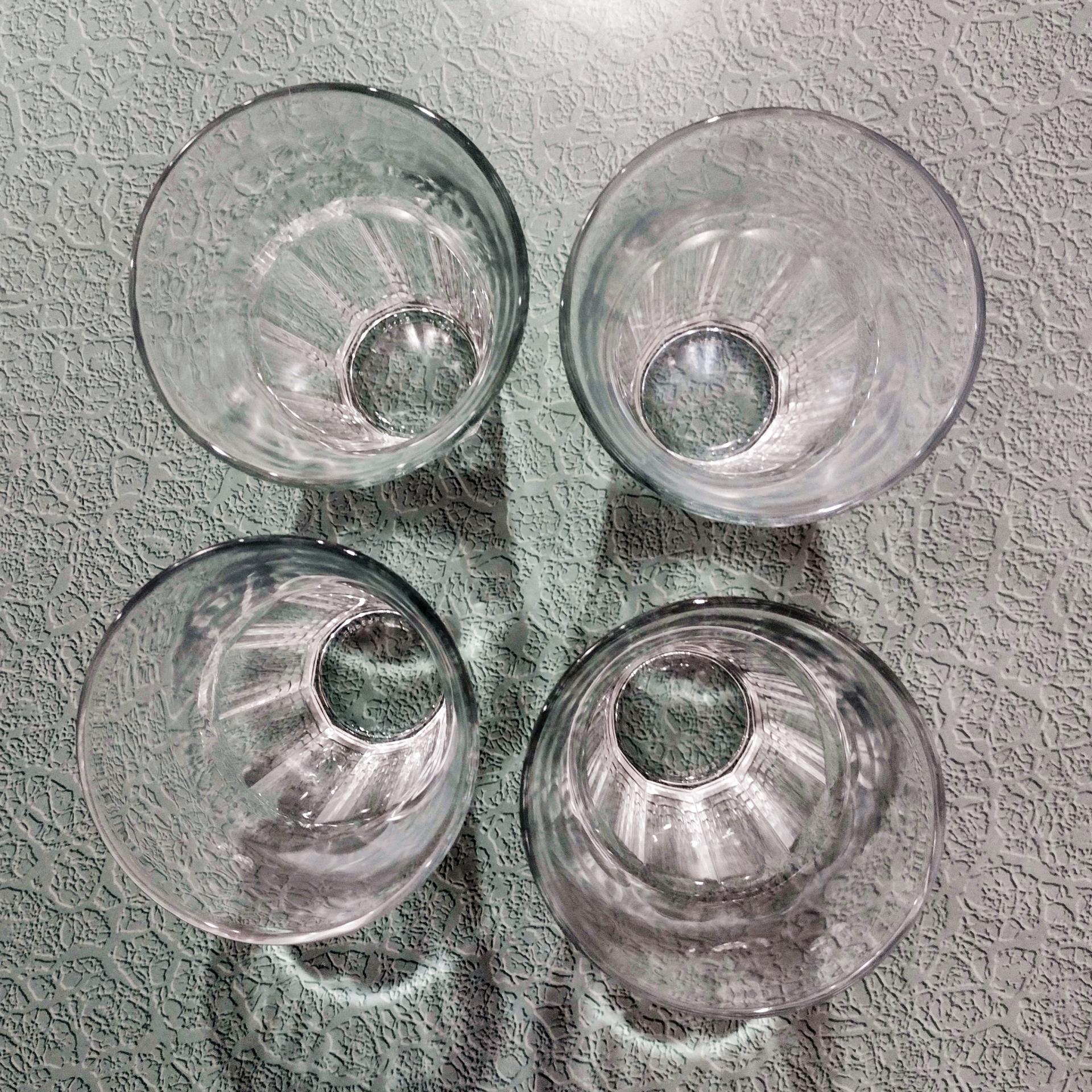 Vintage Bormioli Rocco Siena Cooler Glasses, Set of Four, Large Tempered Glass Tumblers