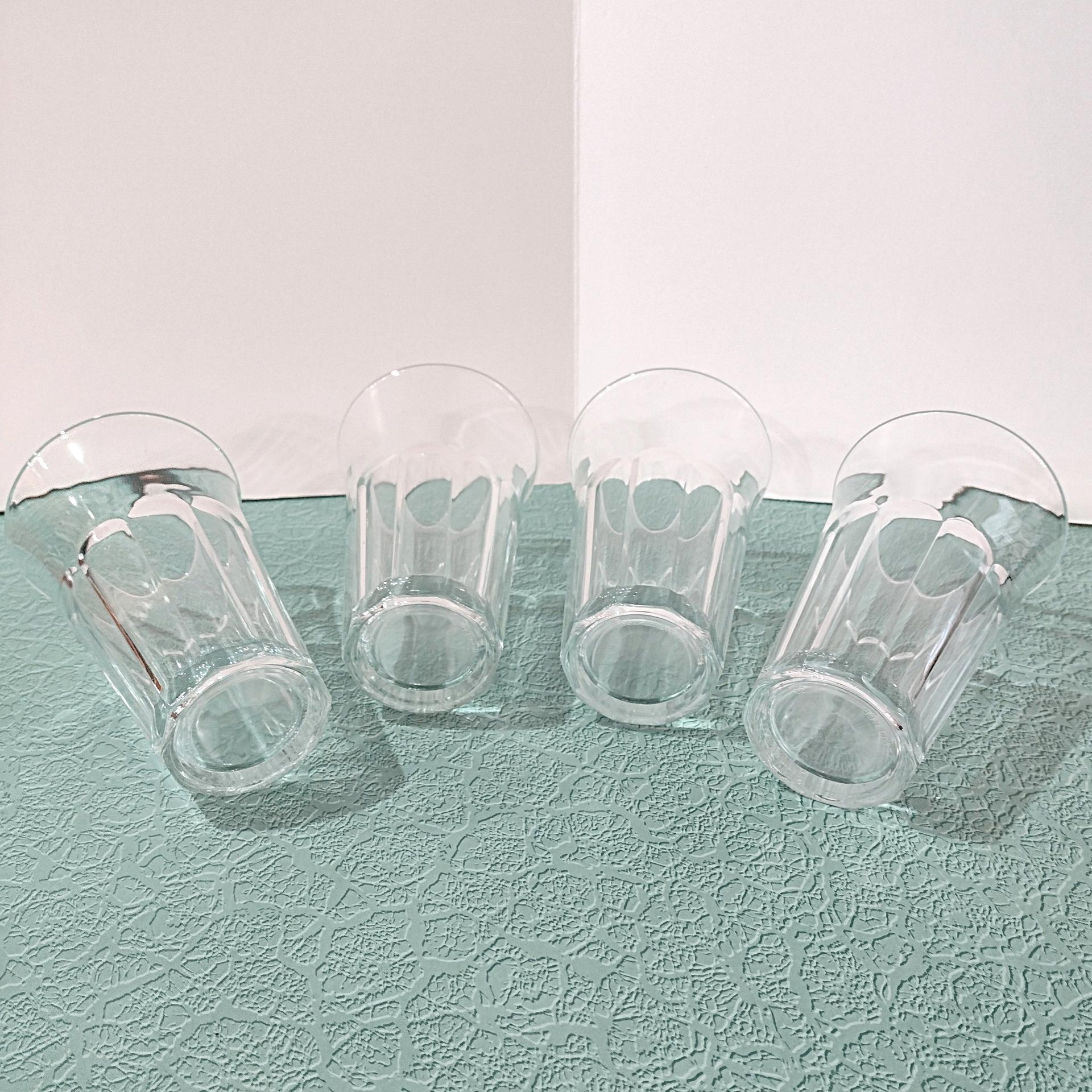 Vintage Bormioli Rocco Siena Cooler Glasses, Set of Four, Large Tempered Glass Tumblers