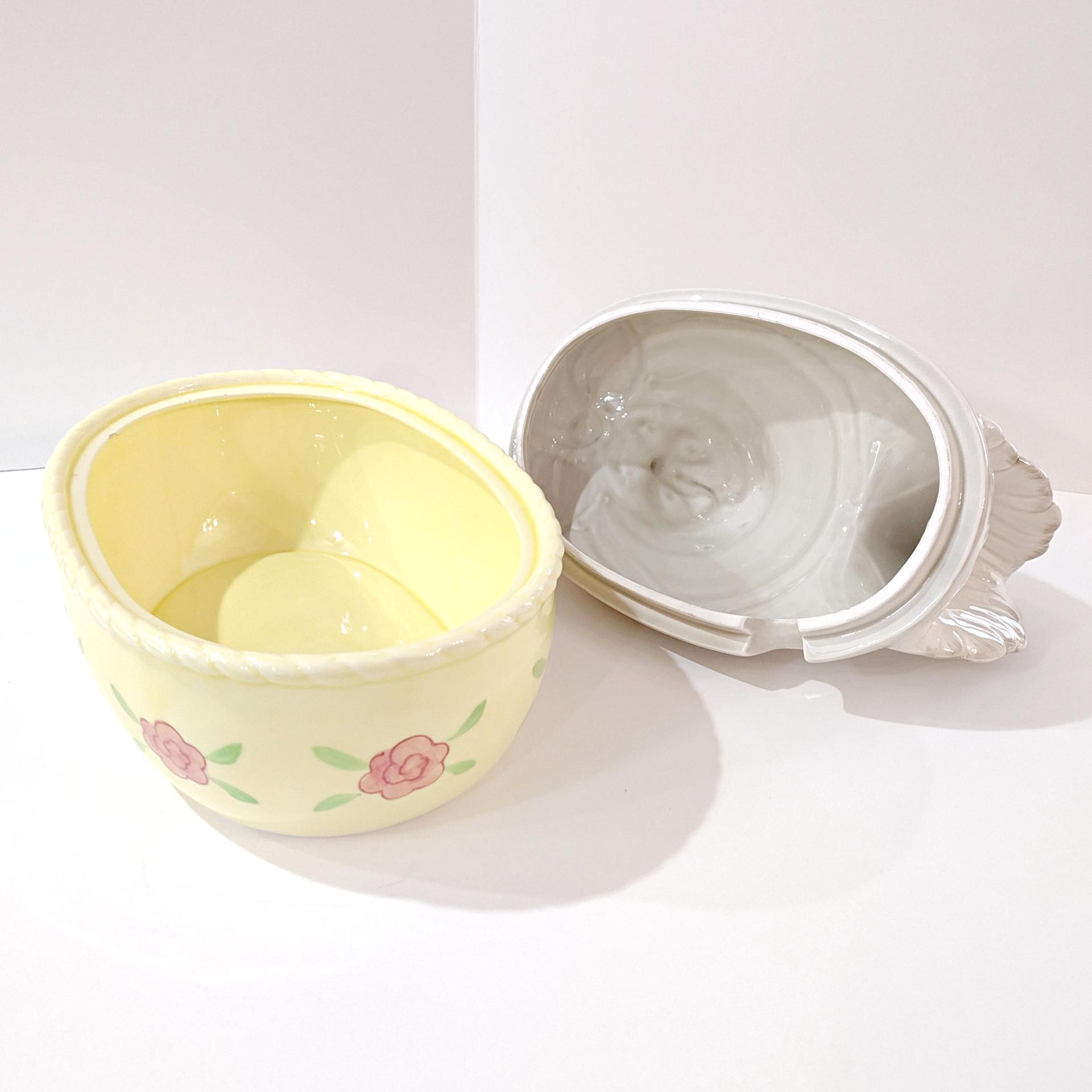 Vintage Fitz and Floyd Nesting Hen Oval Soup Tureen with Ladle 3 Piece Set, Large Chicken Soup Covered Ceramic Serving Bowl
