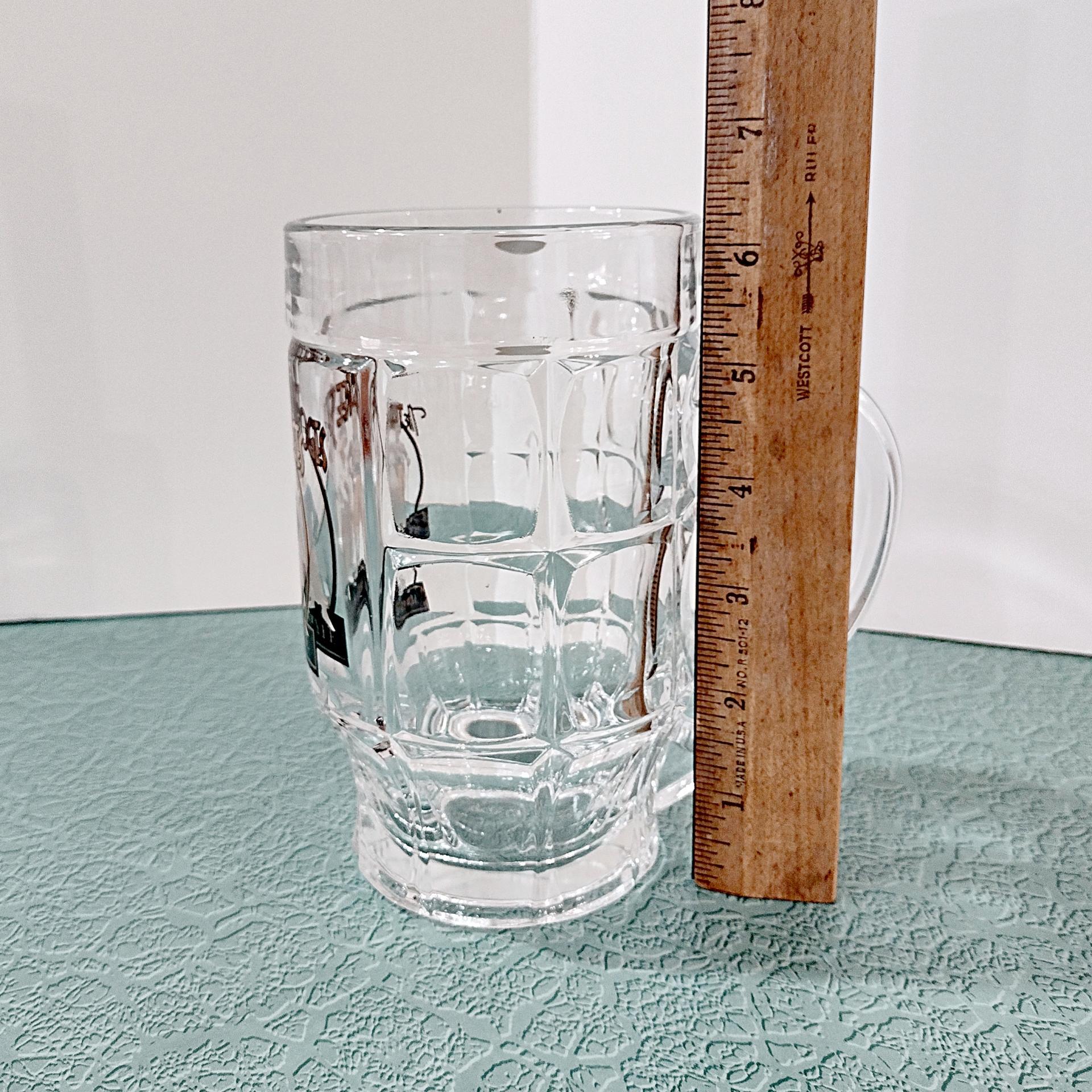 Vintage Three Stooges Always In Style Glass Beer Mug, Sahm Germany Panther Brewery UK Promotional Collectible Mug