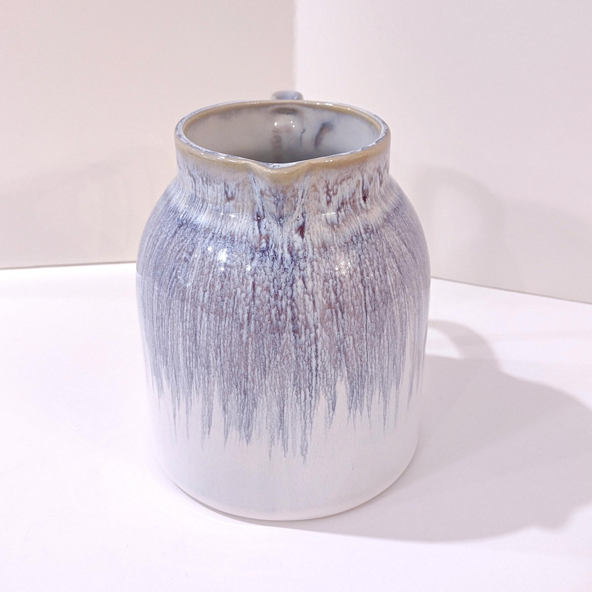 Blue and White Ceramic Pitcher Vase, Teleflora Pour on the Pretty Flower Vase