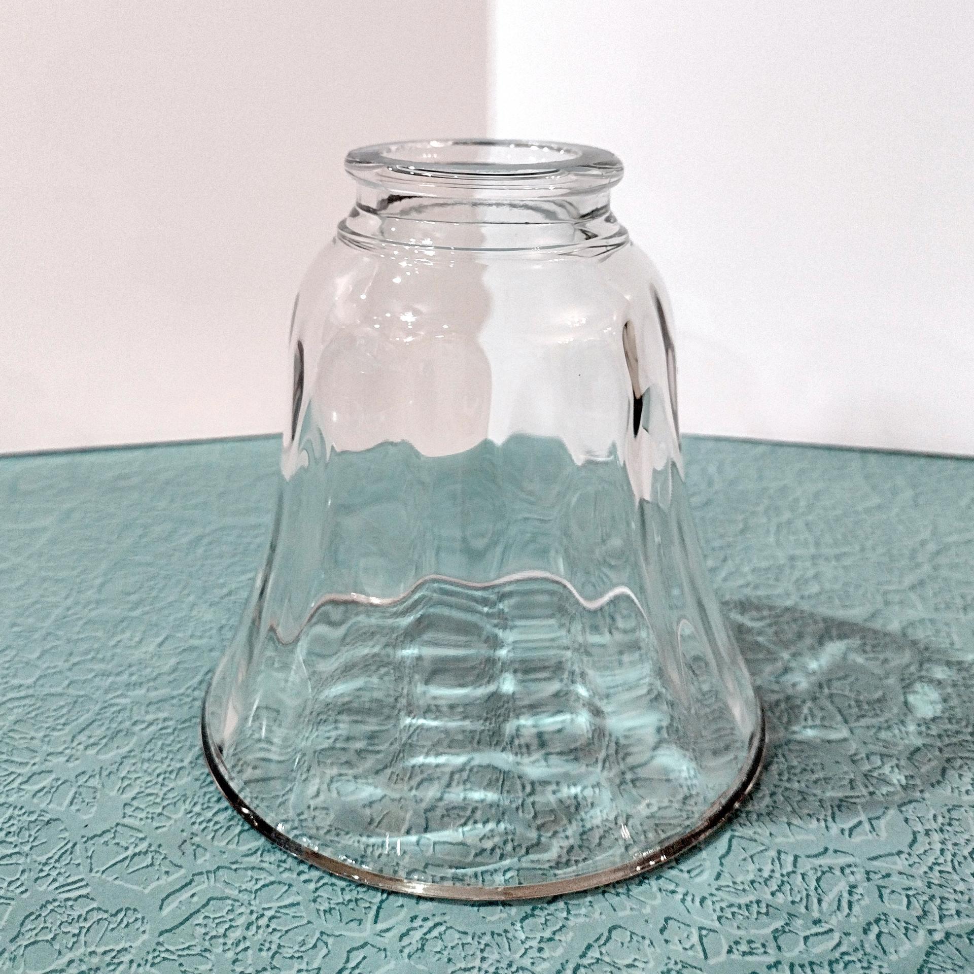 Vintage Art Deco Style Thumbprint Glass Lamp Shade, Pendant Lamp Shade, Sconce Glass Shade