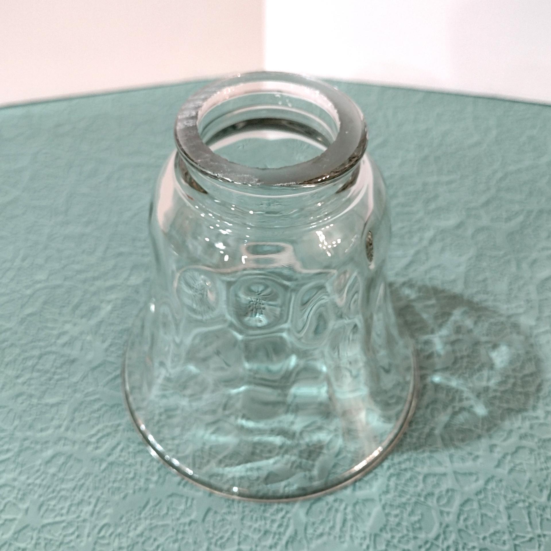 Vintage Art Deco Style Thumbprint Glass Lamp Shade, Pendant Lamp Shade, Sconce Glass Shade