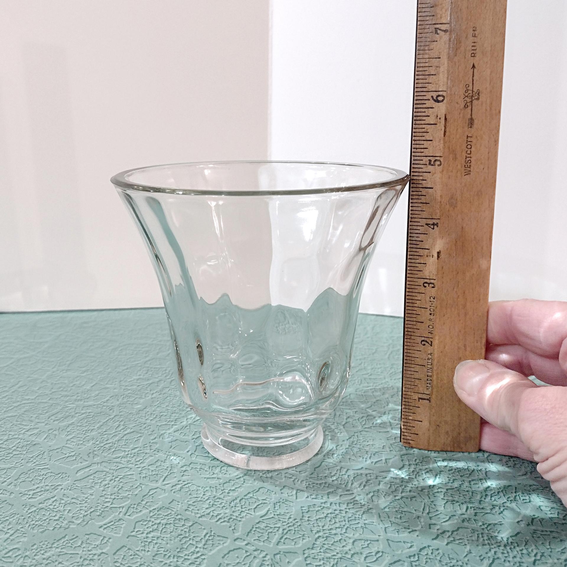 Vintage Art Deco Style Thumbprint Glass Lamp Shade, Pendant Lamp Shade, Sconce Glass Shade