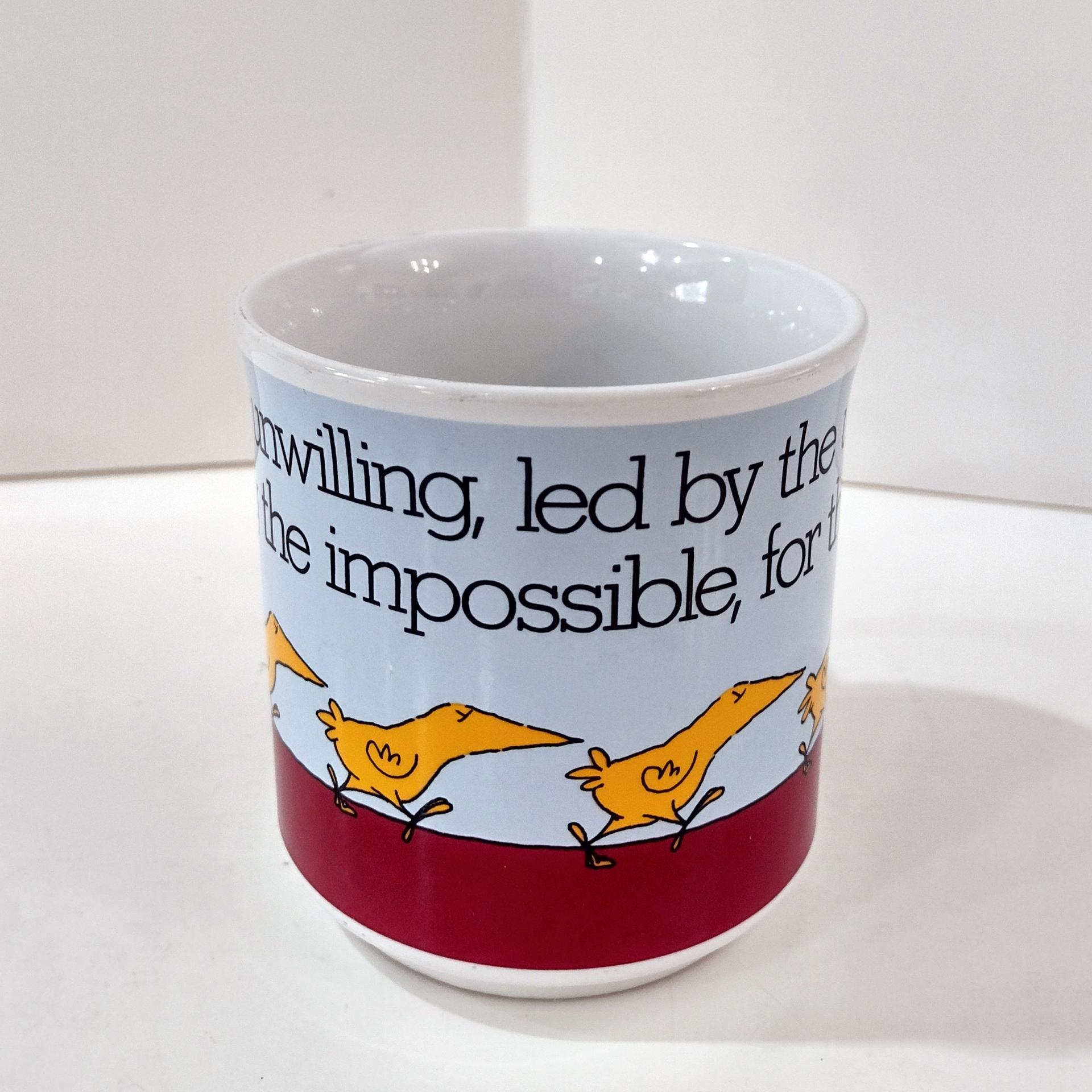 Vintage We The Unwilling Frank Sinatra Quote Mug, Coworker Gift